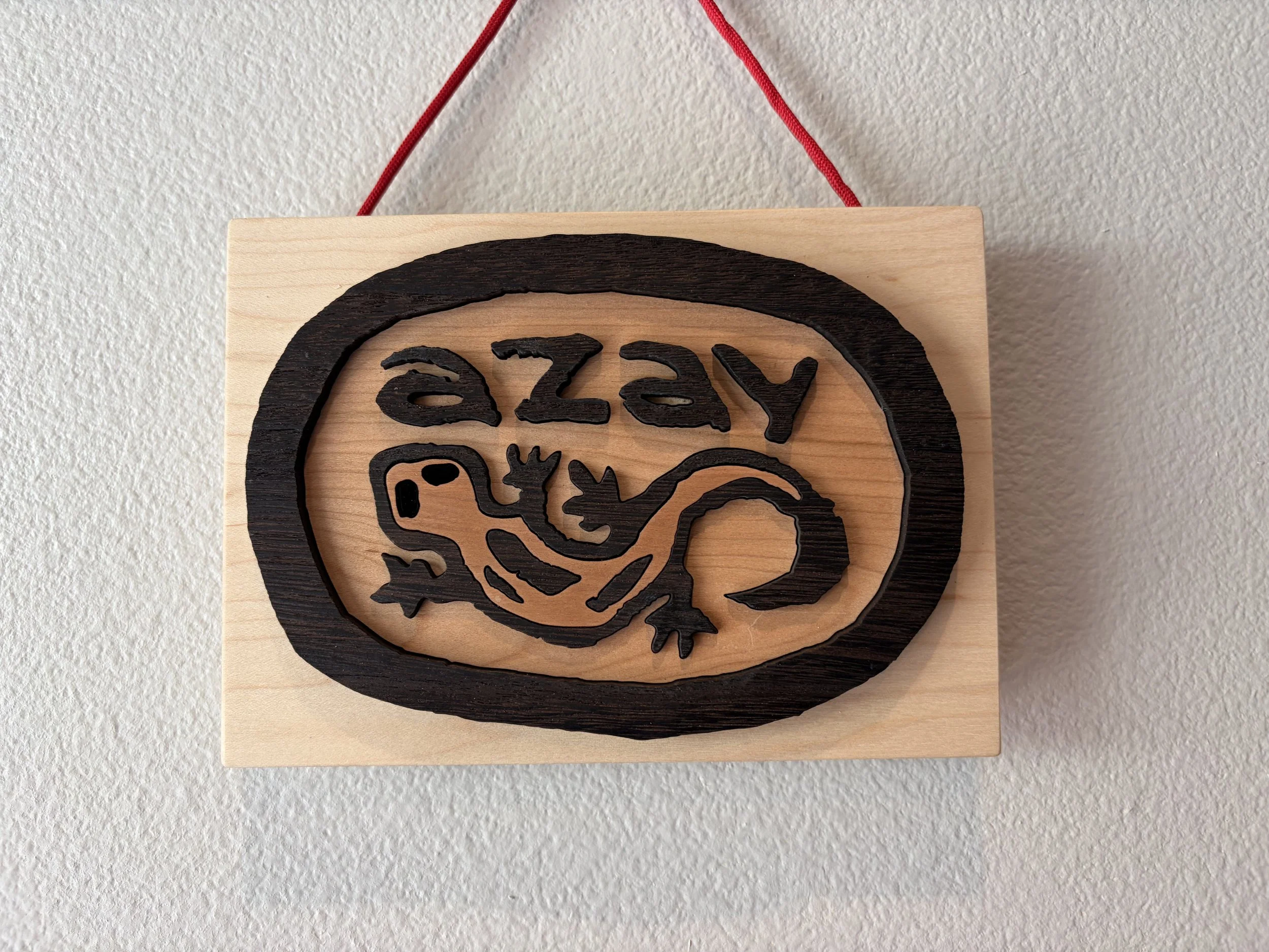 Azay wood sign