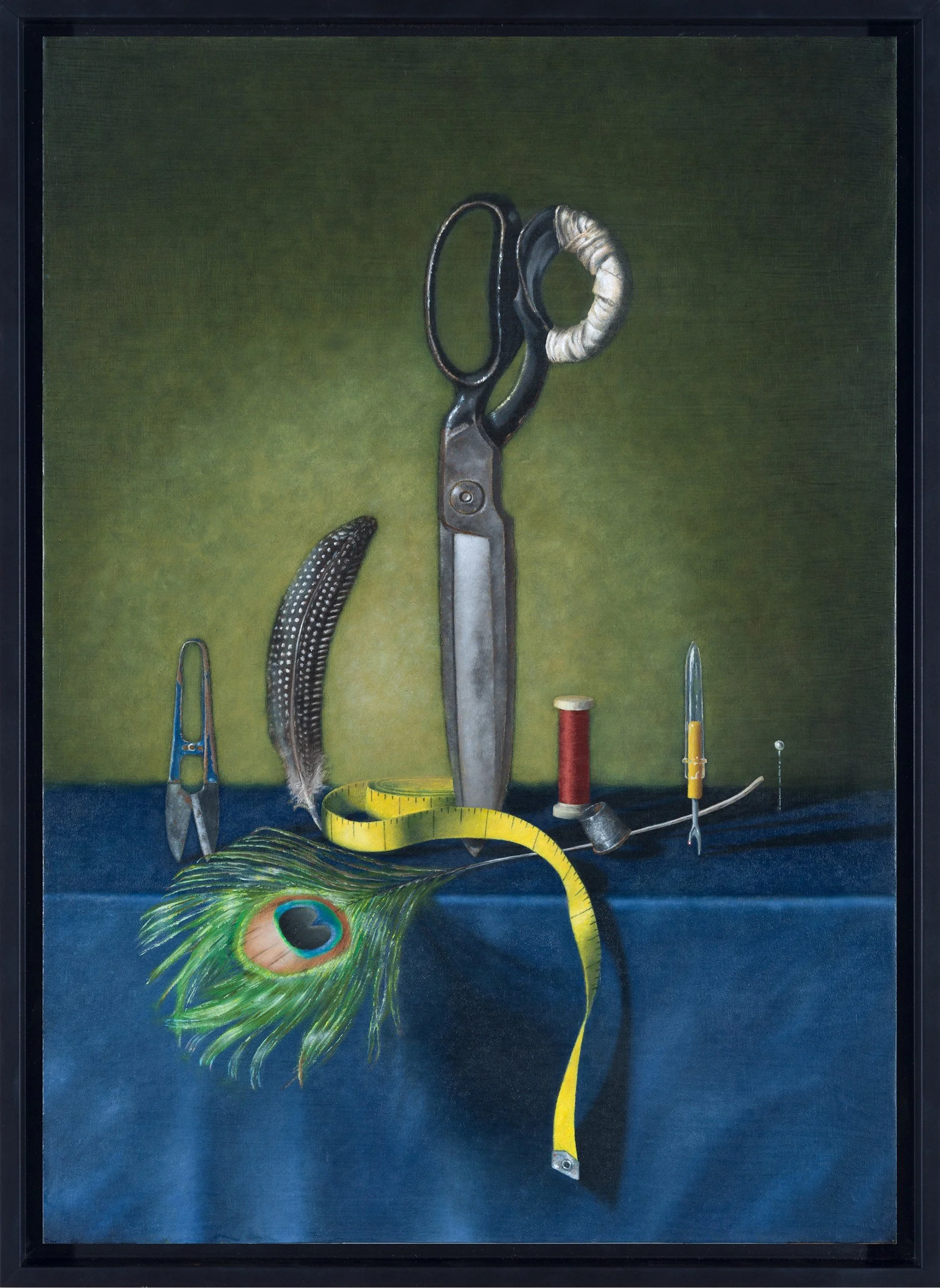 The Wearable Artist (Self Portrait), 2025, oil on board, (HxW) 57cm x 40cm, $3200 (AUD), through Lethbridge Gallery