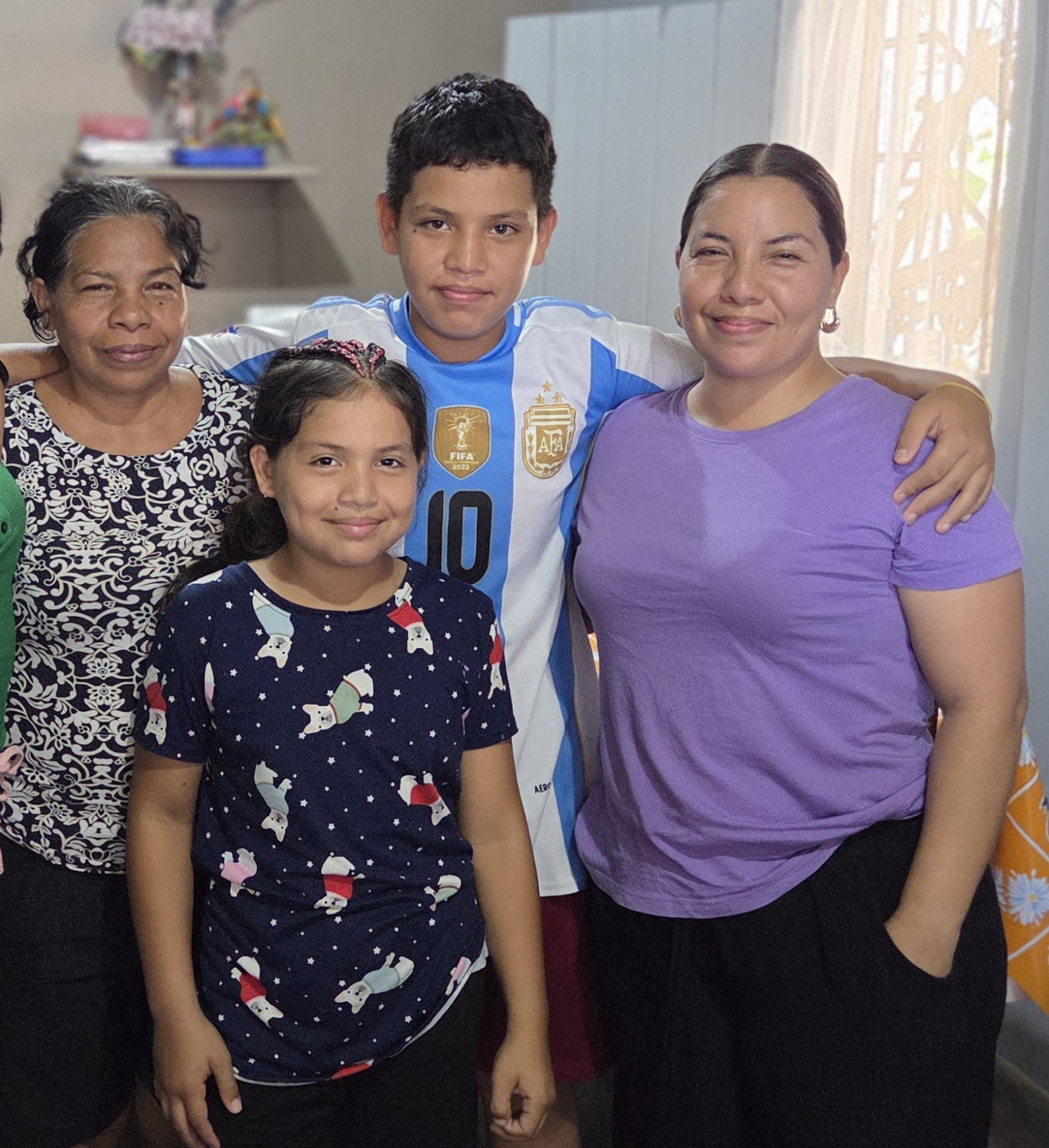 One of our Honduran boys with his family. We stress that our guys must maintain consistent contact with their families even though during most of the school terms they live at our safehouse.