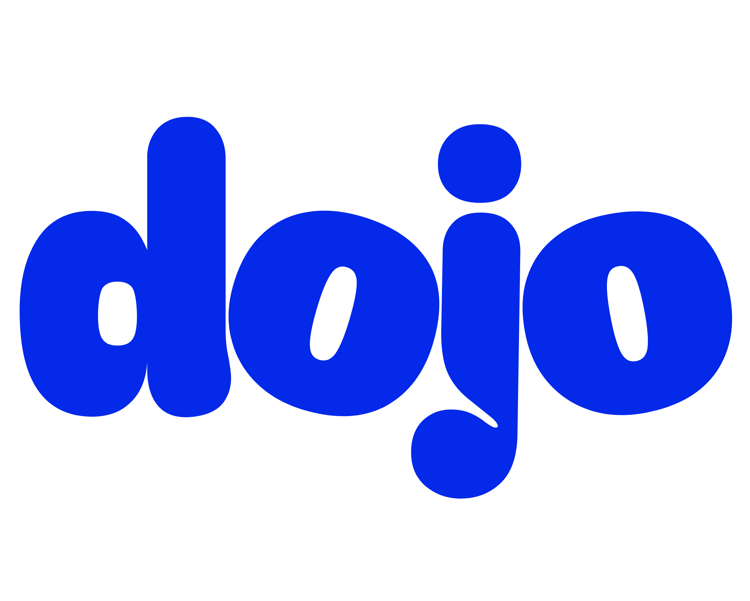 Bold blue lowercase letters spelling 'djo' on a white background.
