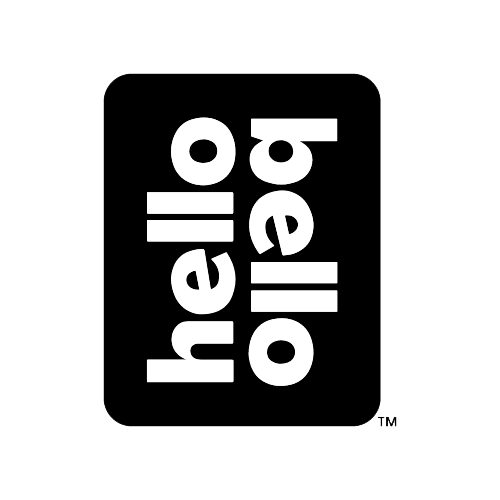 hello bello logo in black