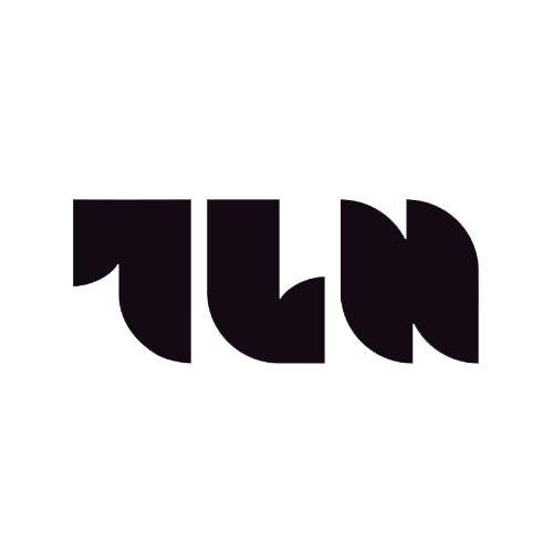 Black 3D text that says 'TLC' with a glossy finish.