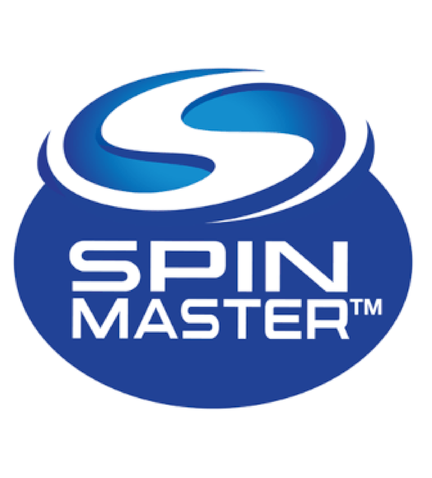 Logo of Spin Master with a stylized whirlpool design and the words 'SPIN MASTER' in bold white letters.