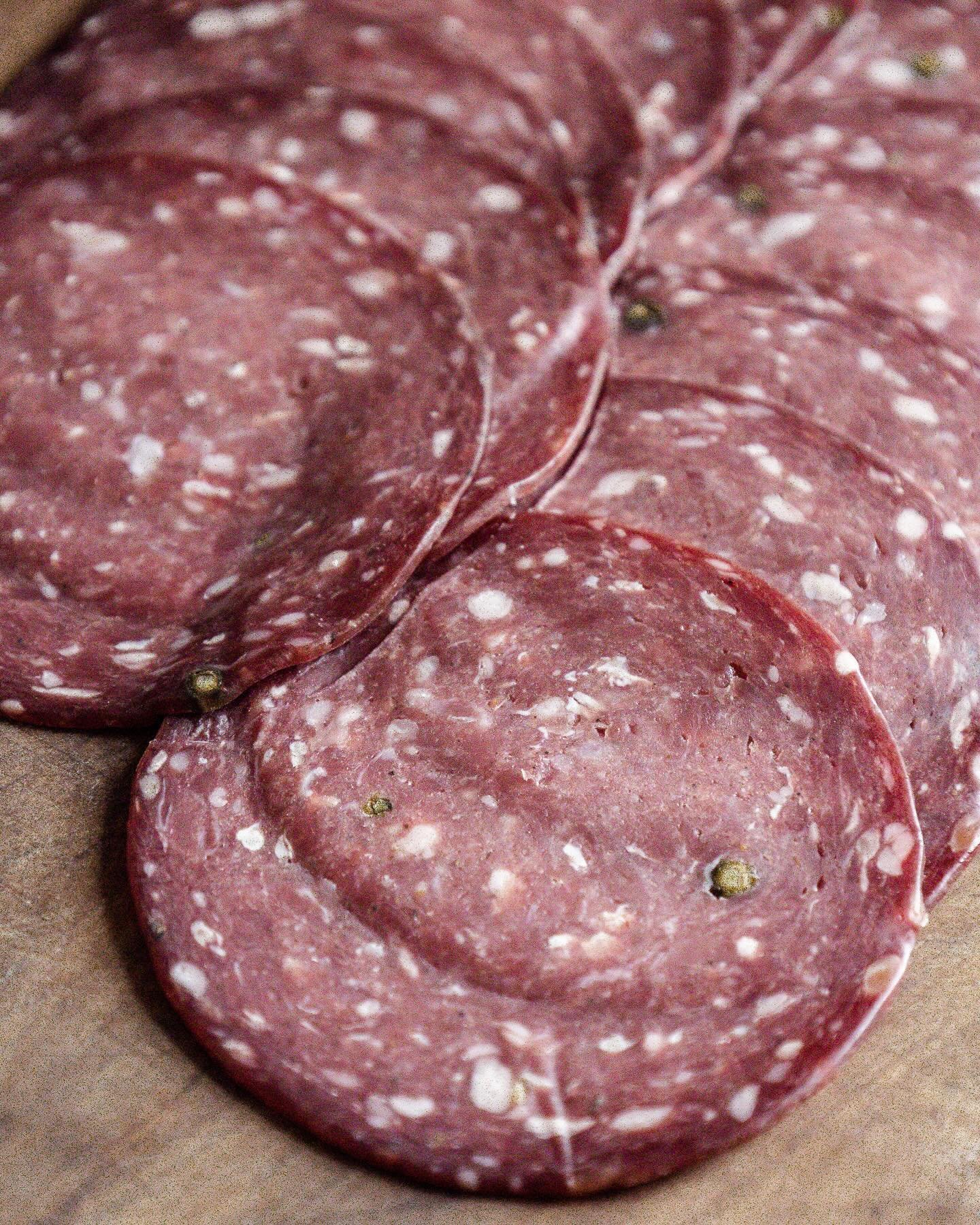 Product spotlight 🦌

Our green pepper venison salami is made with 100% Scottish Wild Venison, which we sustainably source from our local area, the Scottish Highlands 🌲

It has no added pork or pork fat which makes it a very lean salami and is gentl