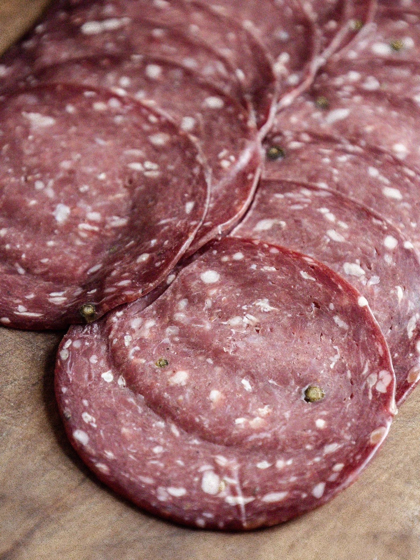 Salami Salad 🍽️🦌

We love using our wild venison salami in a salad all year round. Using whatever is in season - currently it&rsquo;s plumbs, pear and chicory 🥬 

A rule of thumb is salad leaves, a fruit component and a cheese. Add toasted seeds o