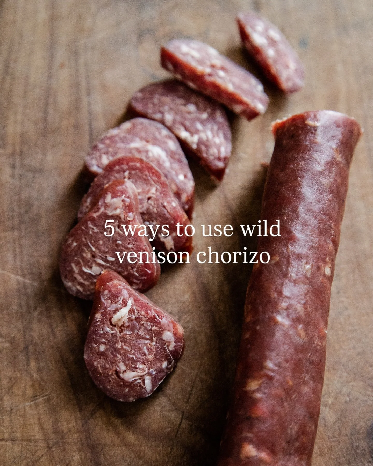 Five ways to use our wild venison chorizo 🦌

🤎 with sage fried eggs 🍳 
🤎 in a gnocchi dish 🥔
🤎 with roasted squid 🦑 
🤎 in a paella 🥘 
🤎 simply on a platter with cheese 🧀 

Which one is your favourite?