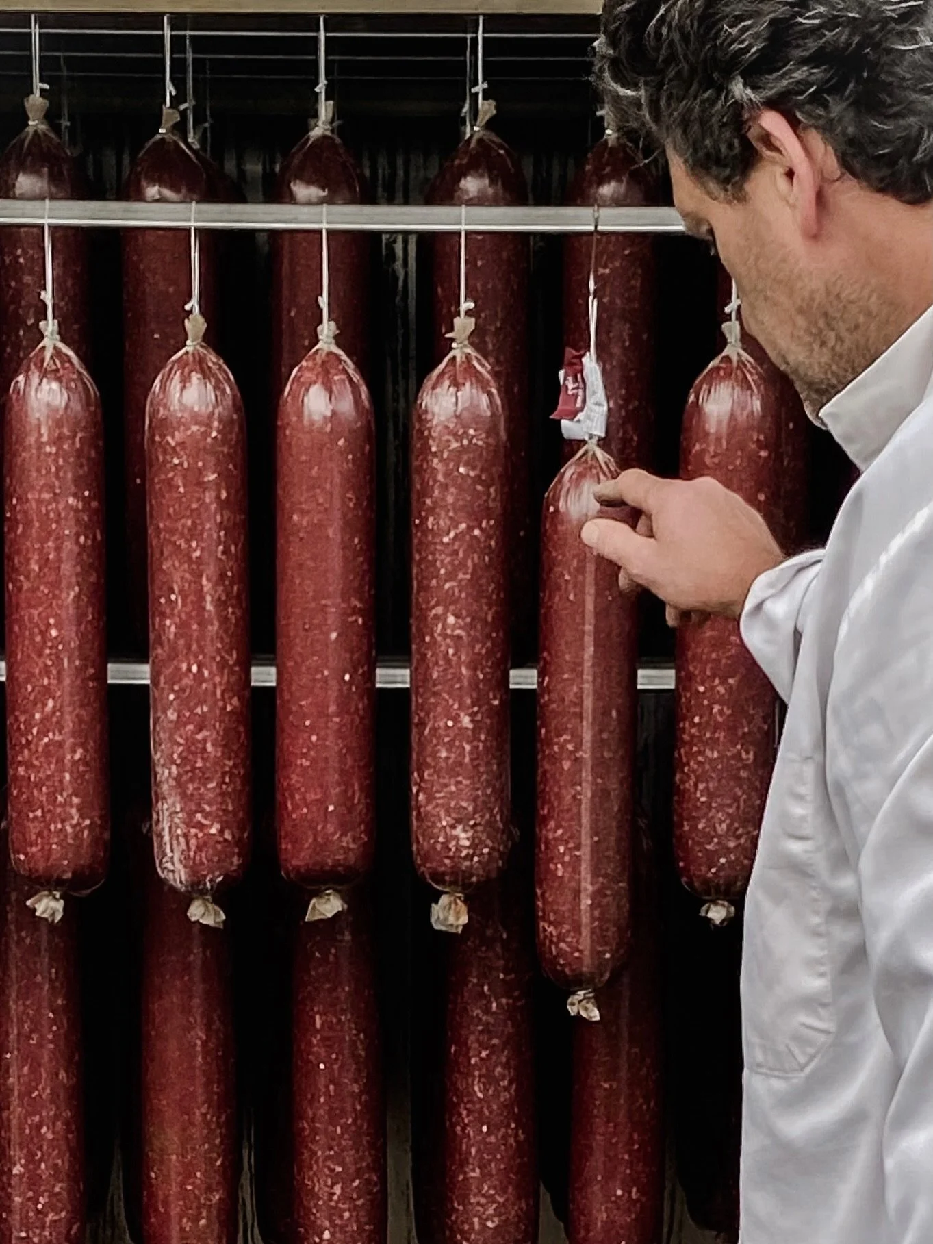 Our way of making salamis 🤎🦌

Our fermenting and curing rooms are filled to the brim with salamis. To make salami the artisan and proper way takes time. We can&rsquo;t rush this process🤎🕰️

Actually we could if we used additives to speed up the p
