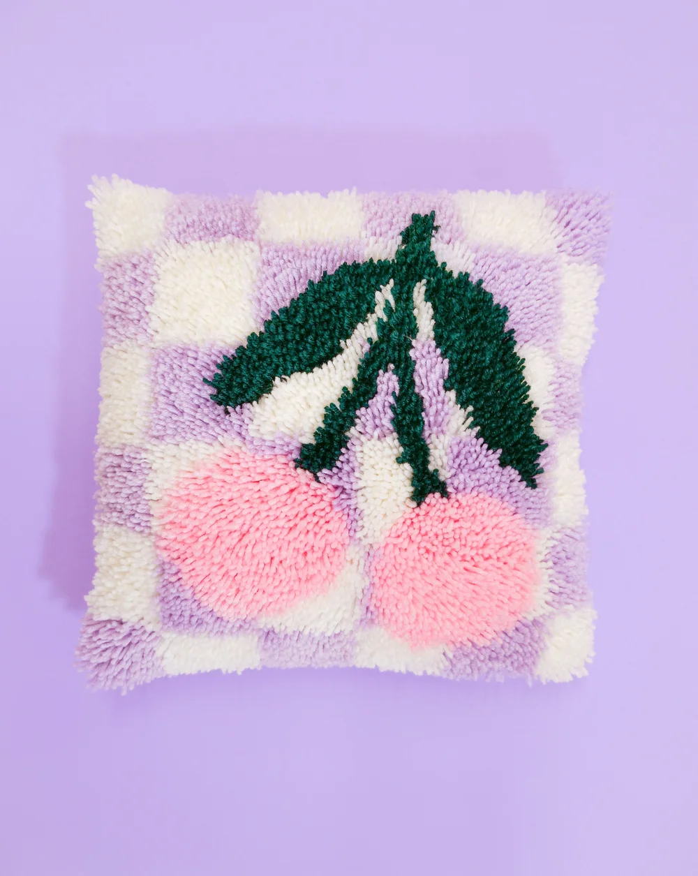 Kit Coussin Point Noué 43x43cm Fleurs De Tulipes Colorées - Canevas Latch Hook DIY