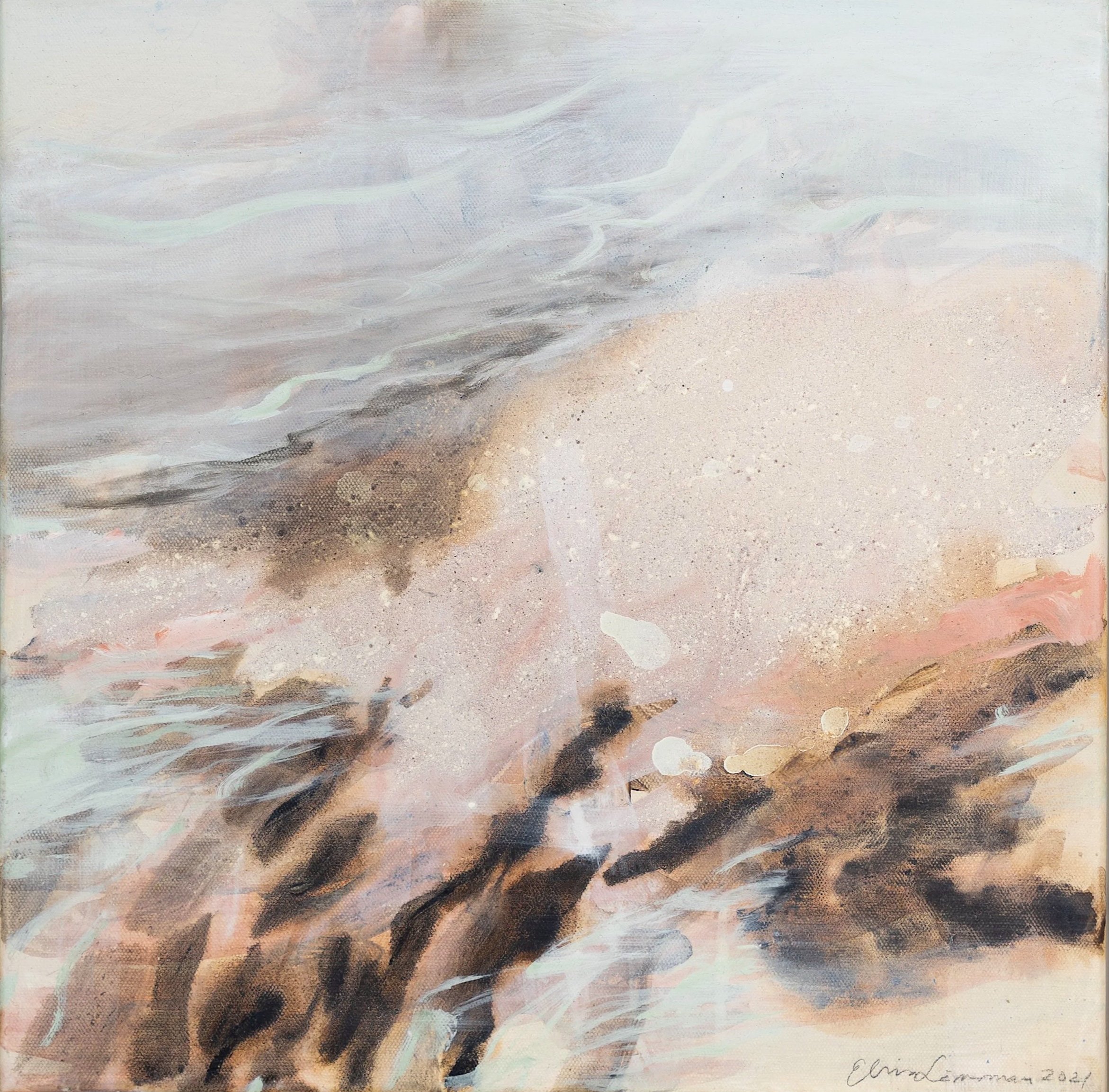 Stream 2021, oil on canvas, 44 X 44 cm