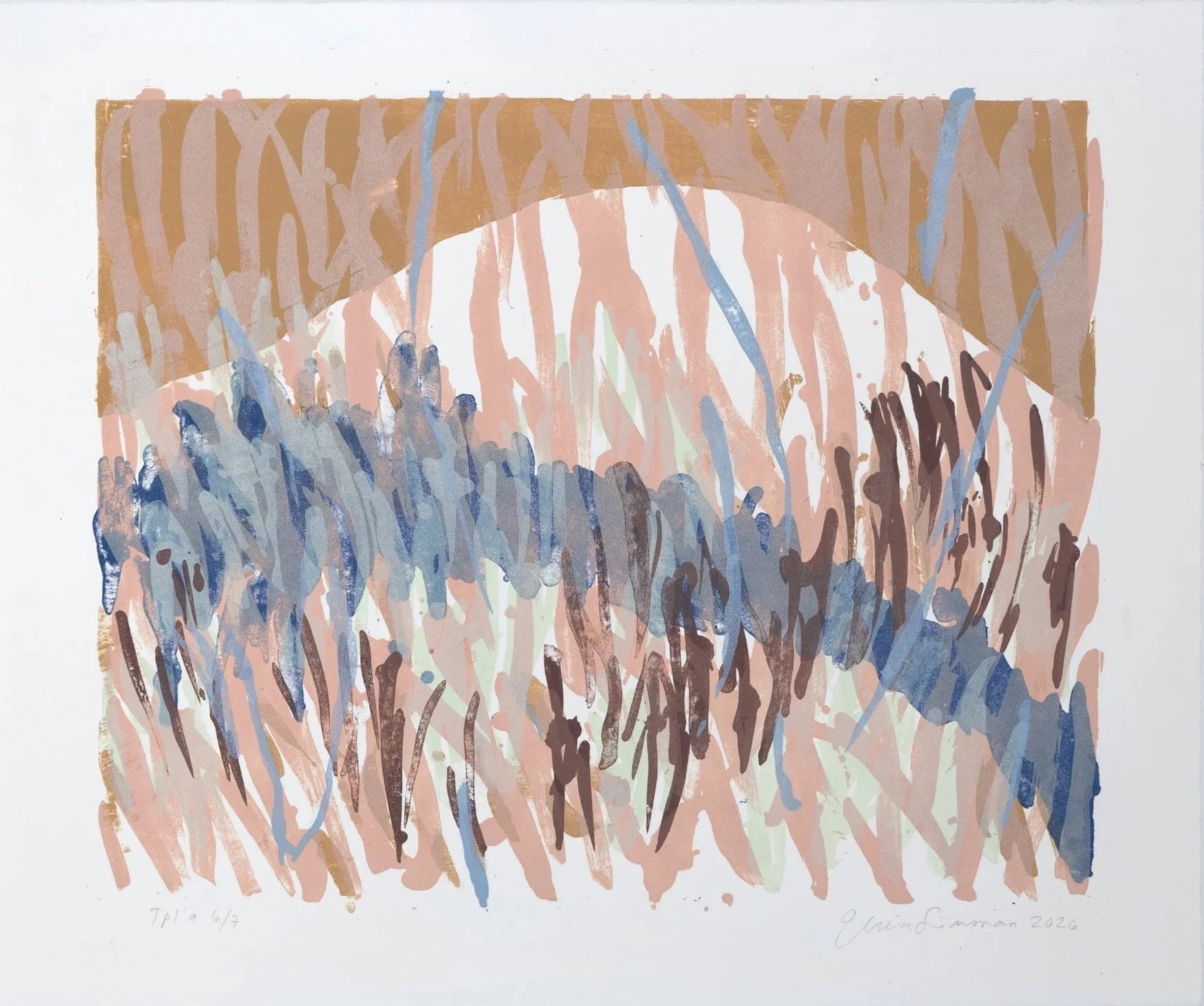Resonance, 2026, stone lithograph, 57 X 68,5 cm