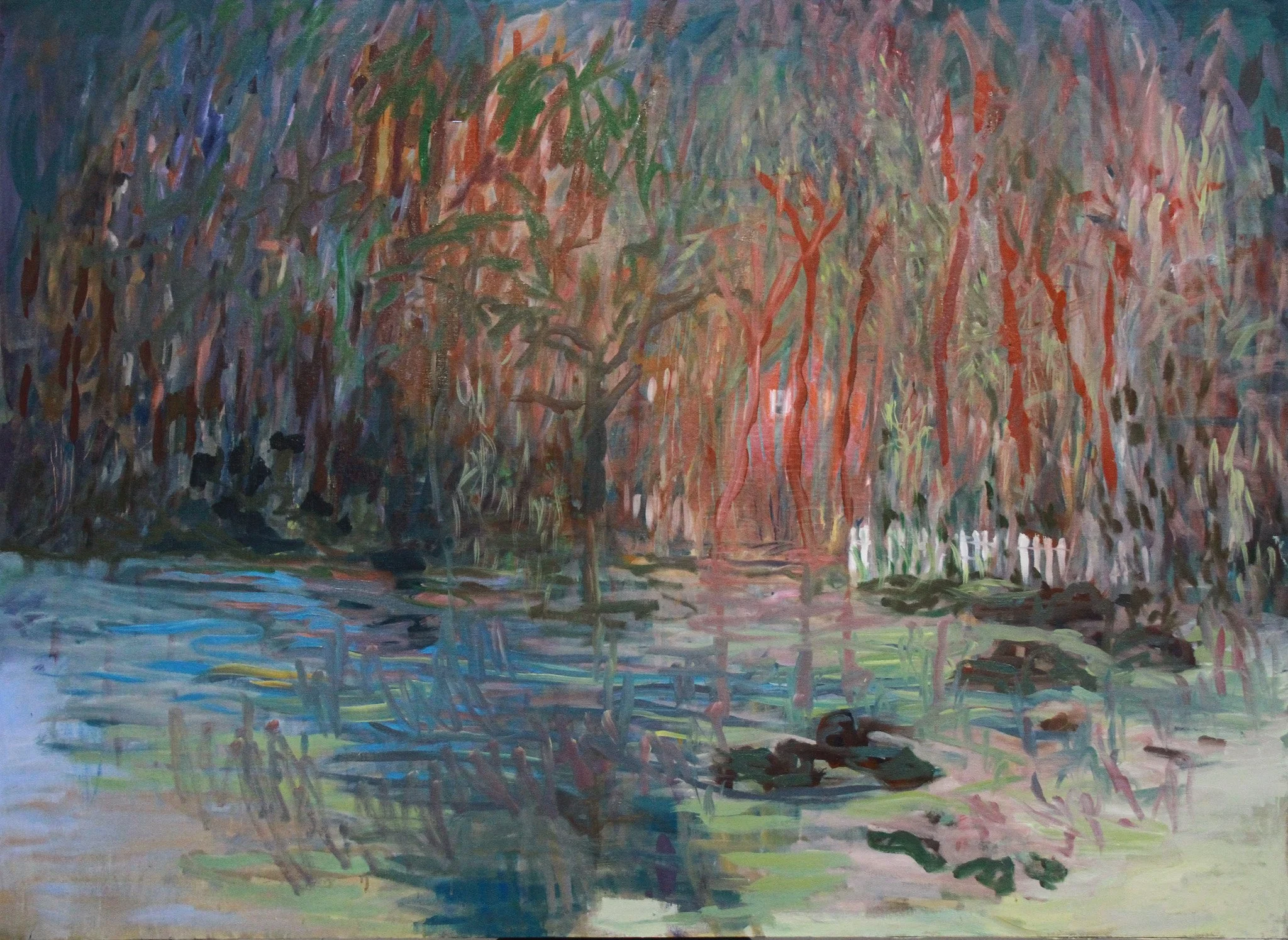 Overgrown in Silence 2026, oil on canvas, 146,5 X 200 cm