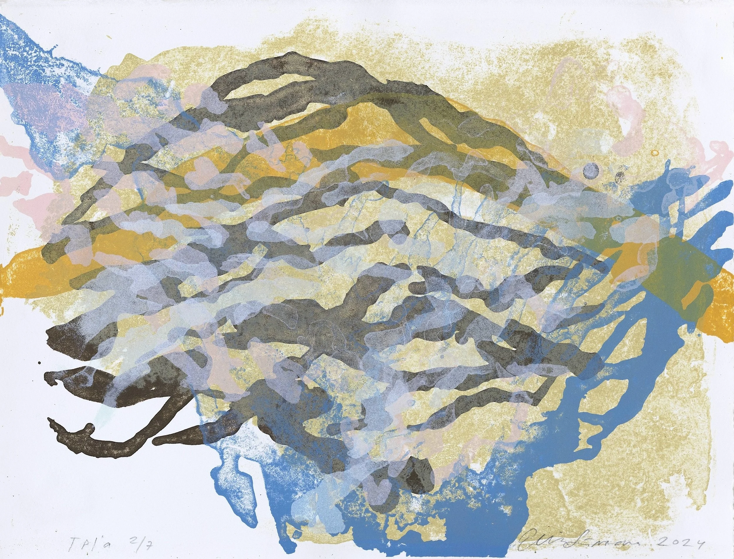 Halo 2024, stone lithograph, 28 X 38 cm