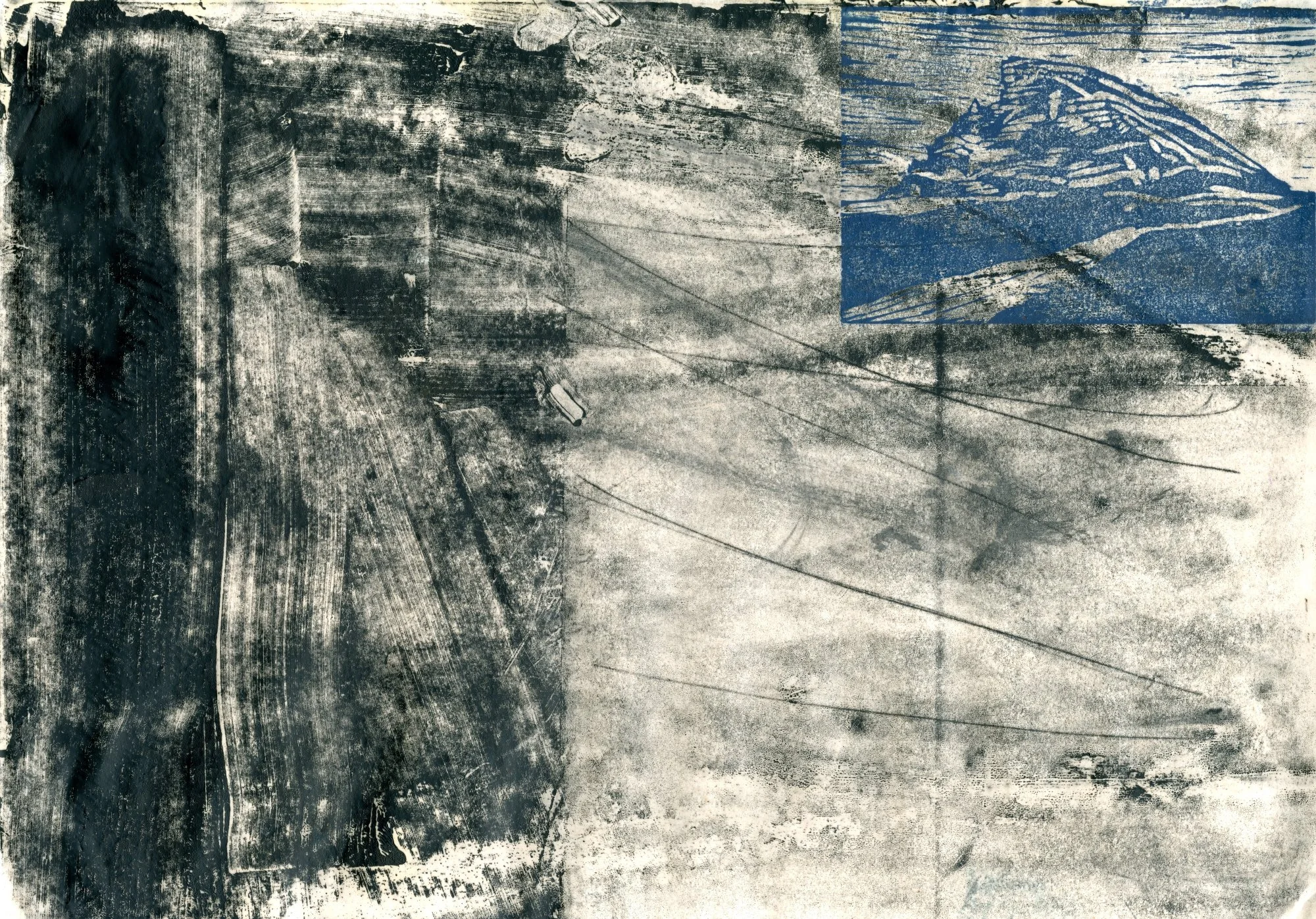 Dissolve VI, 2025, monoprint, 29.5x42cm