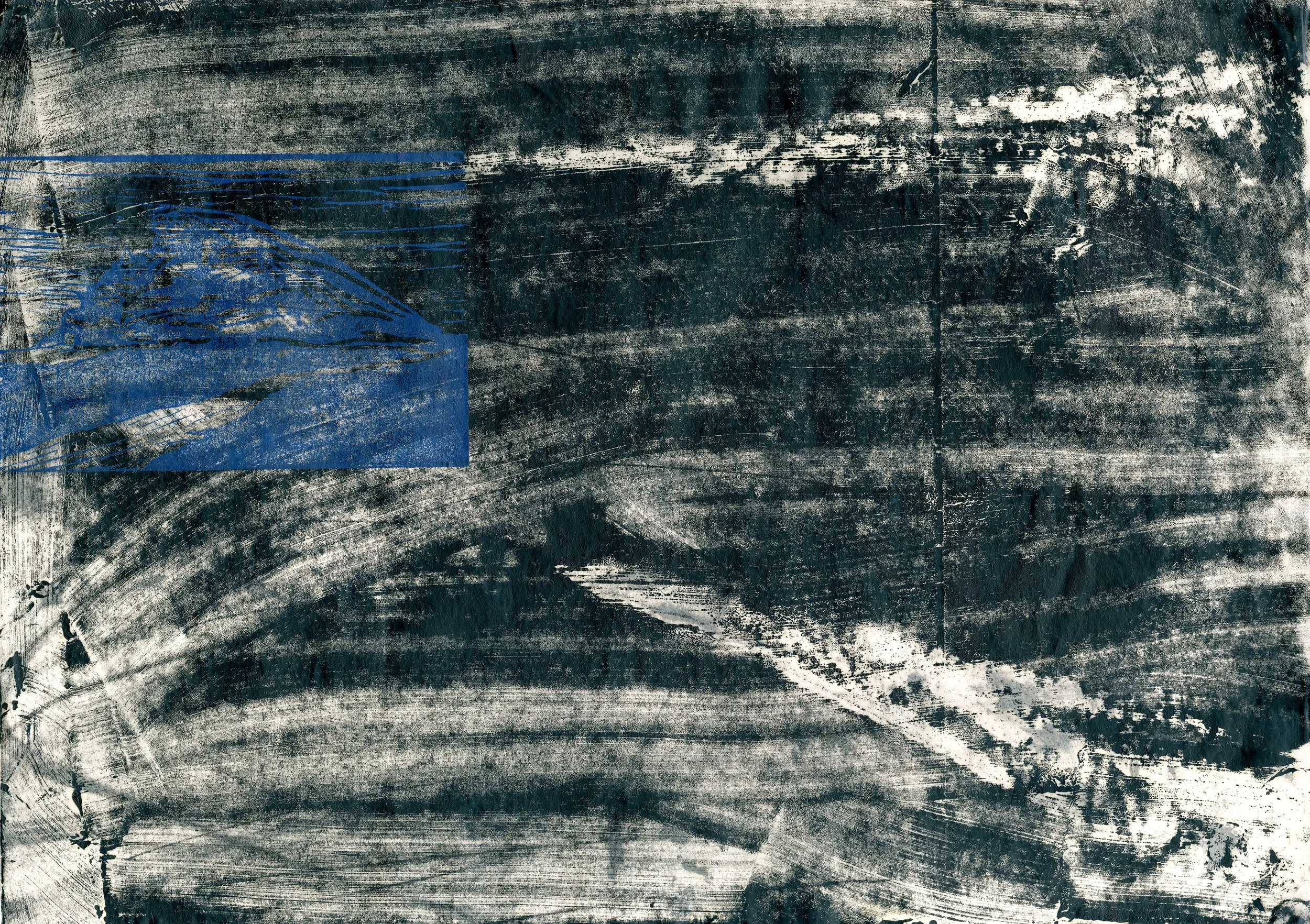 Dissolve II, 2025, monoprint, 29.5 x 42cm