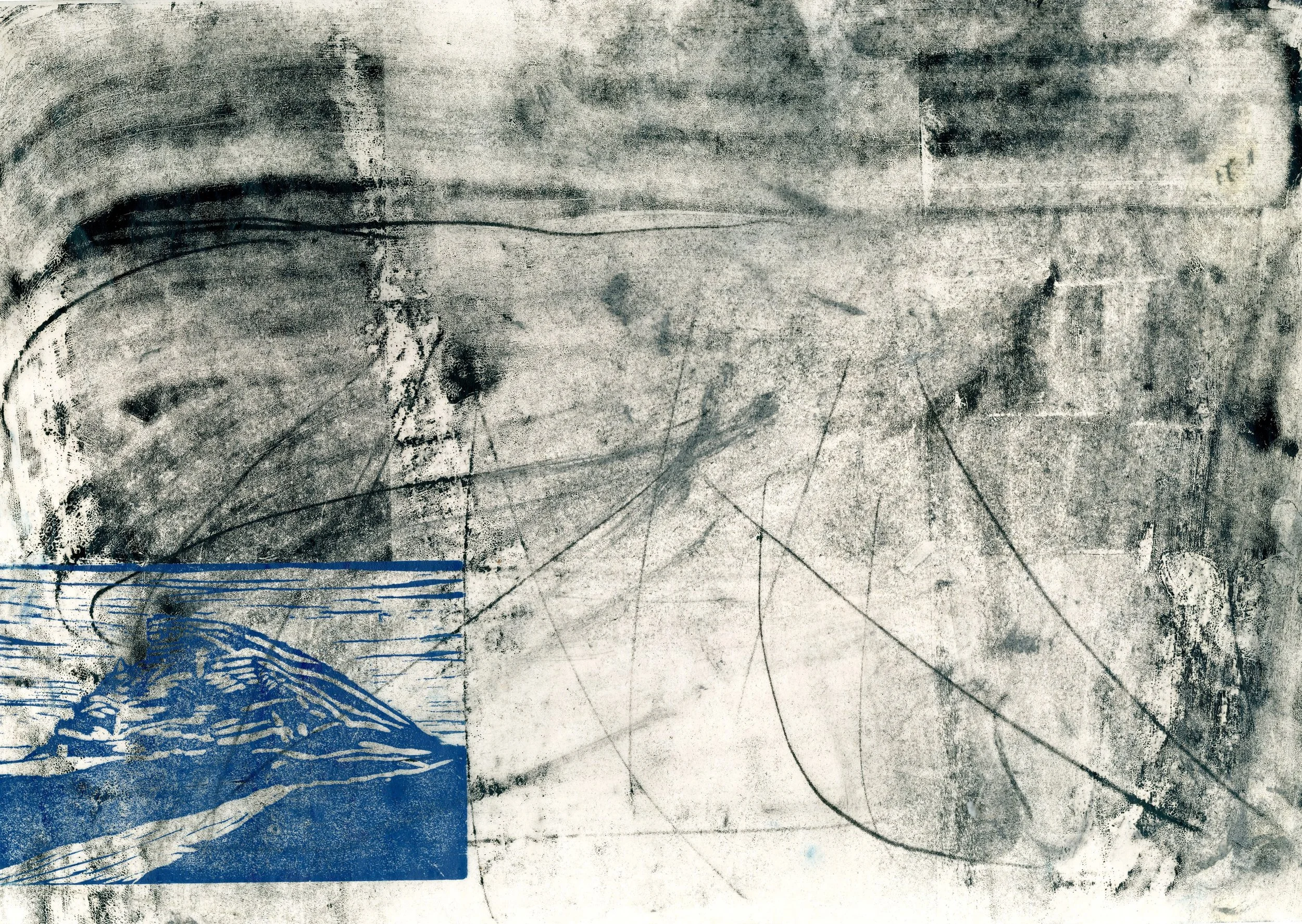 Dissolve I, 2025, monoprint, 29.5 x 42 cm