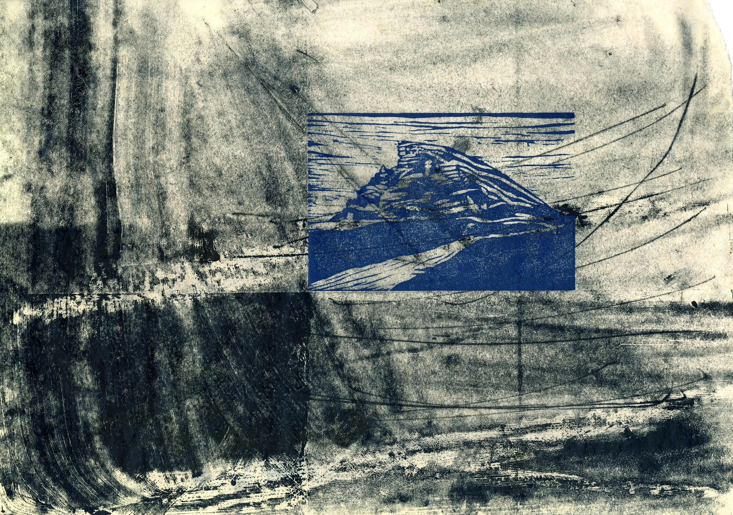 Dissolve IV, 2025, monoprint, 29.5 x 42cm