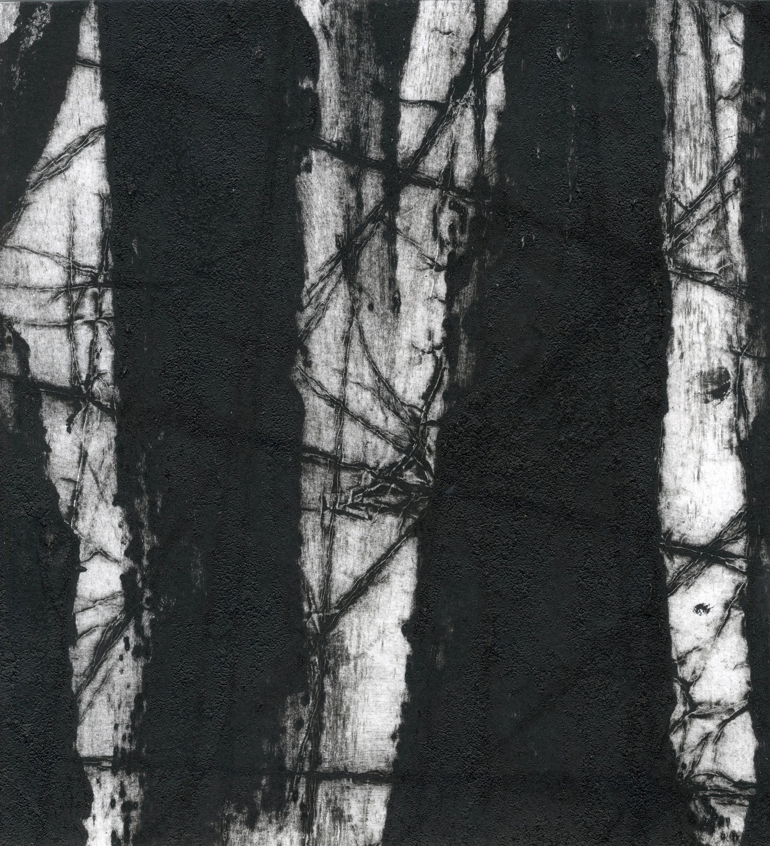 Collide e, 2025, collagraph, 19 x 18cm