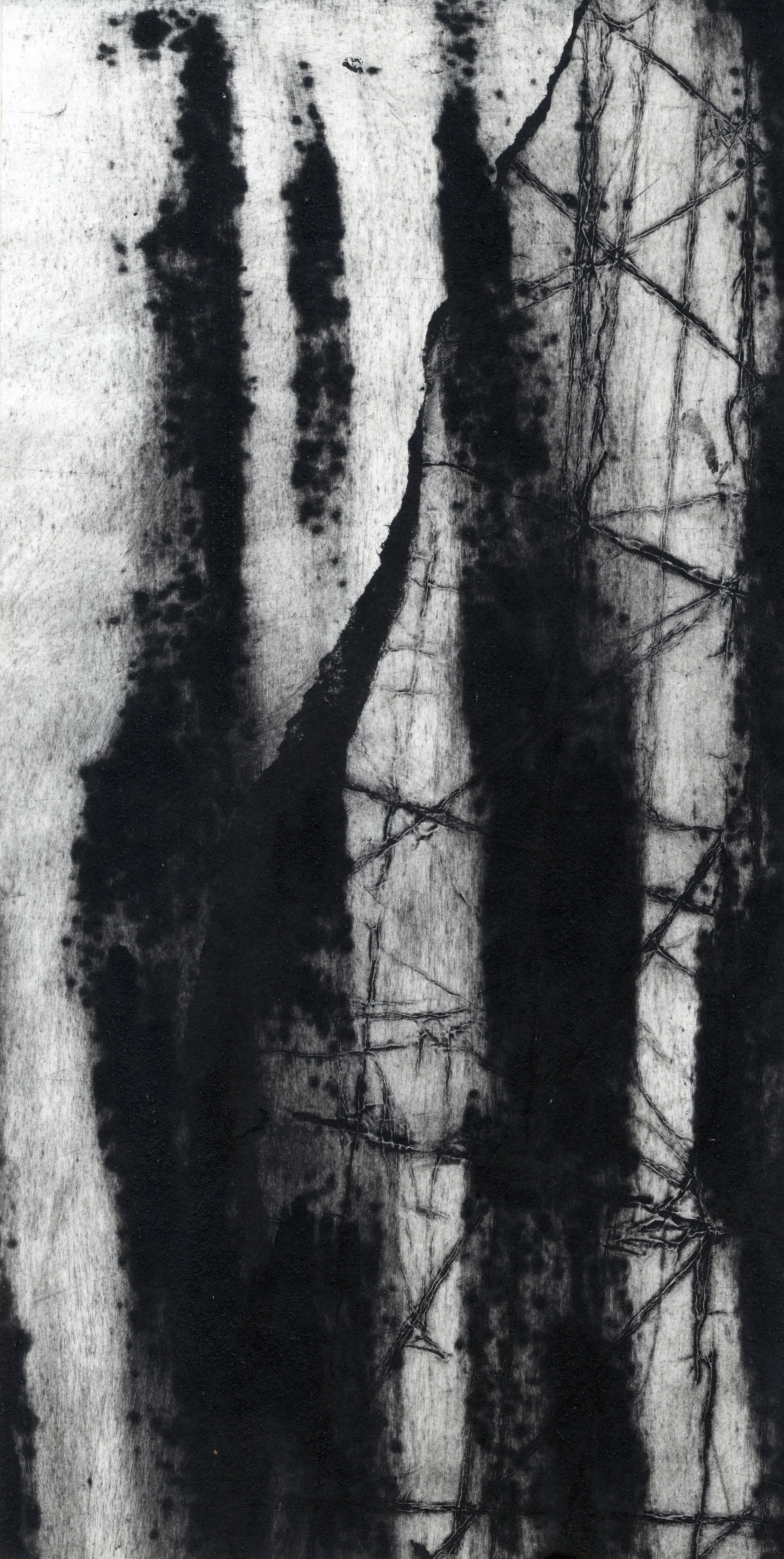 Collide c, 2025, collagraph, 17 x 26cm