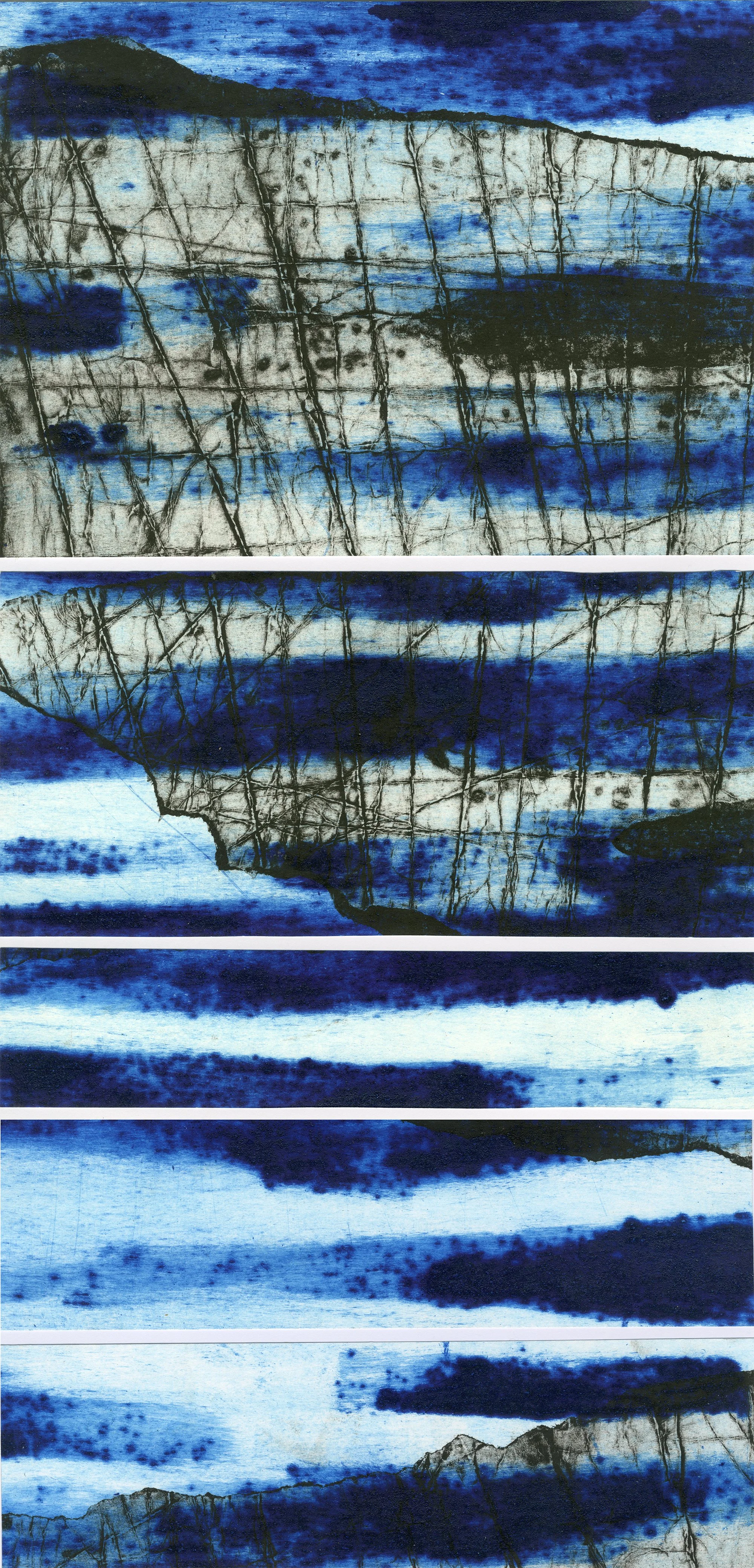 Transmute II, 2025, collagraph, 27 x 56cm