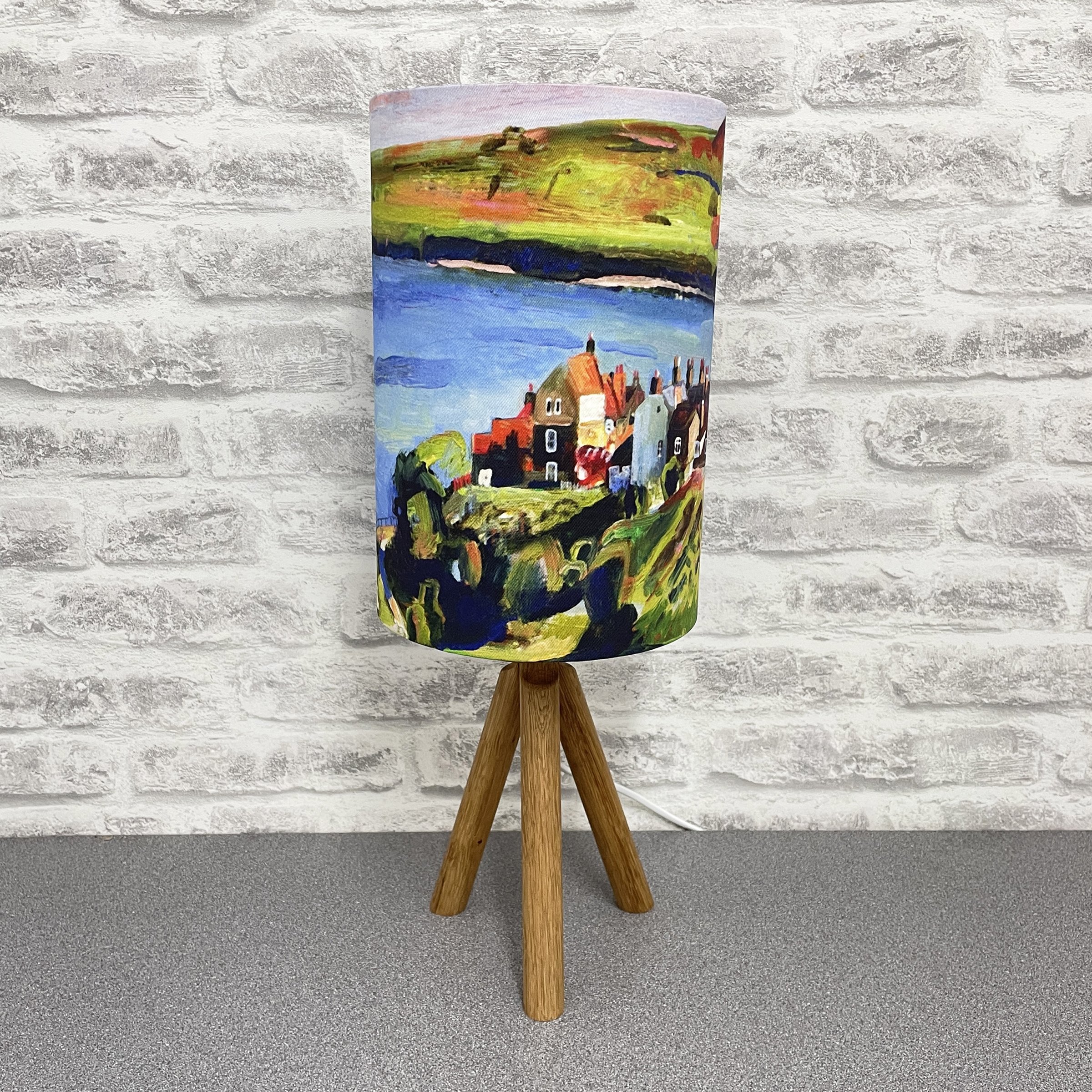 Sunny Bay Lampshade on Oak Tripod Base