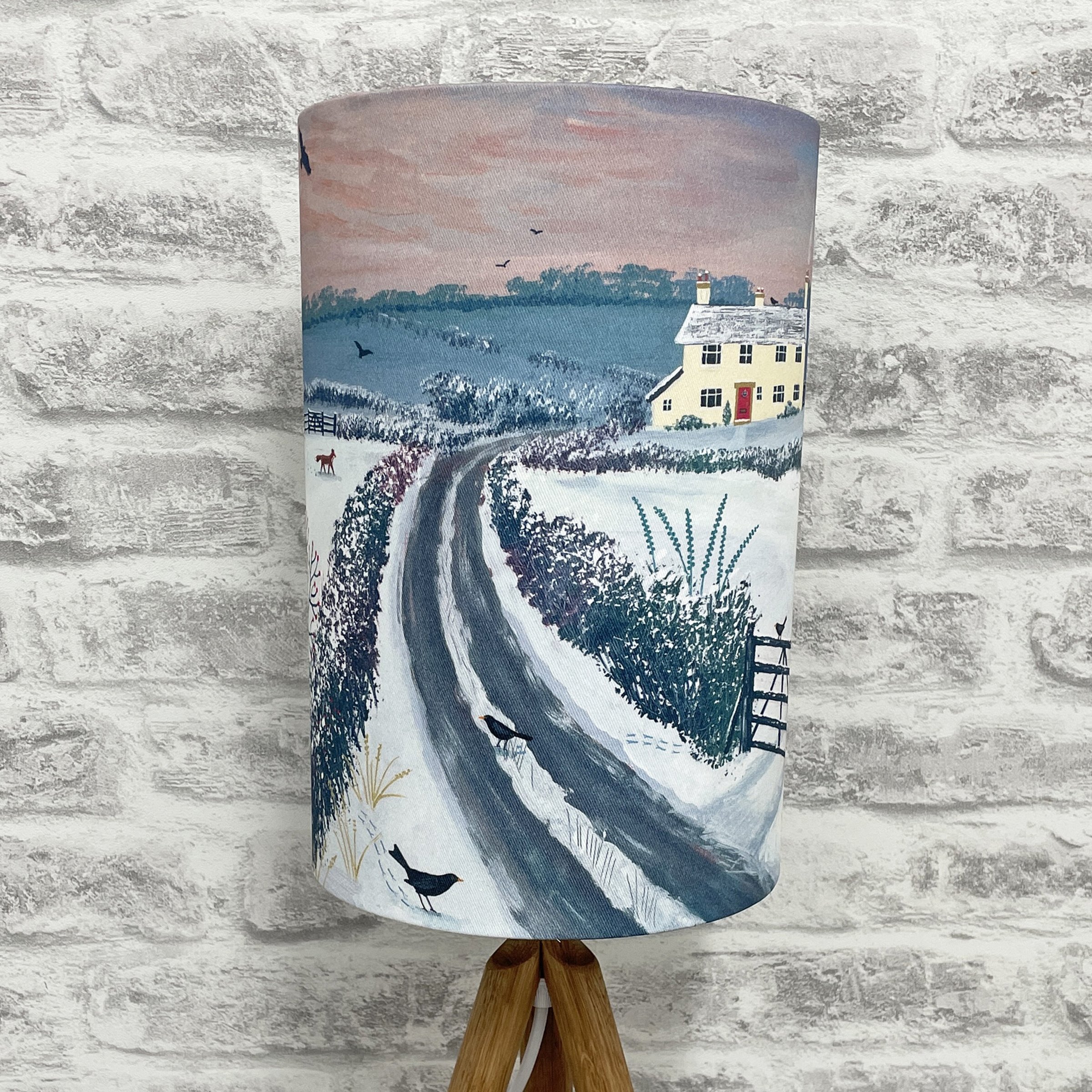 Coming Home For Winter Lampshade by Jo Grundy