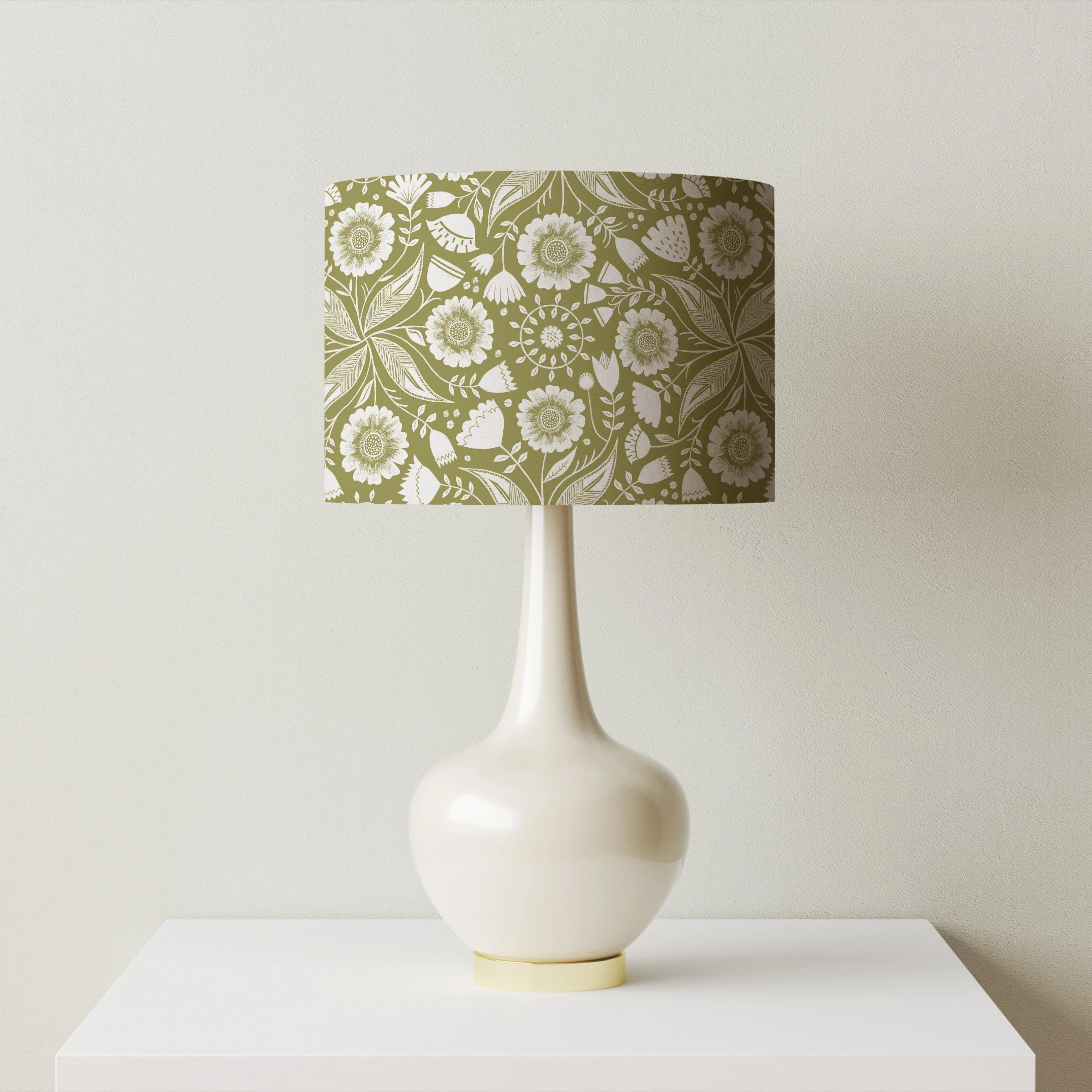 Botanical Evergreen Lampshade by Rachel Parker (accurate mock-up)