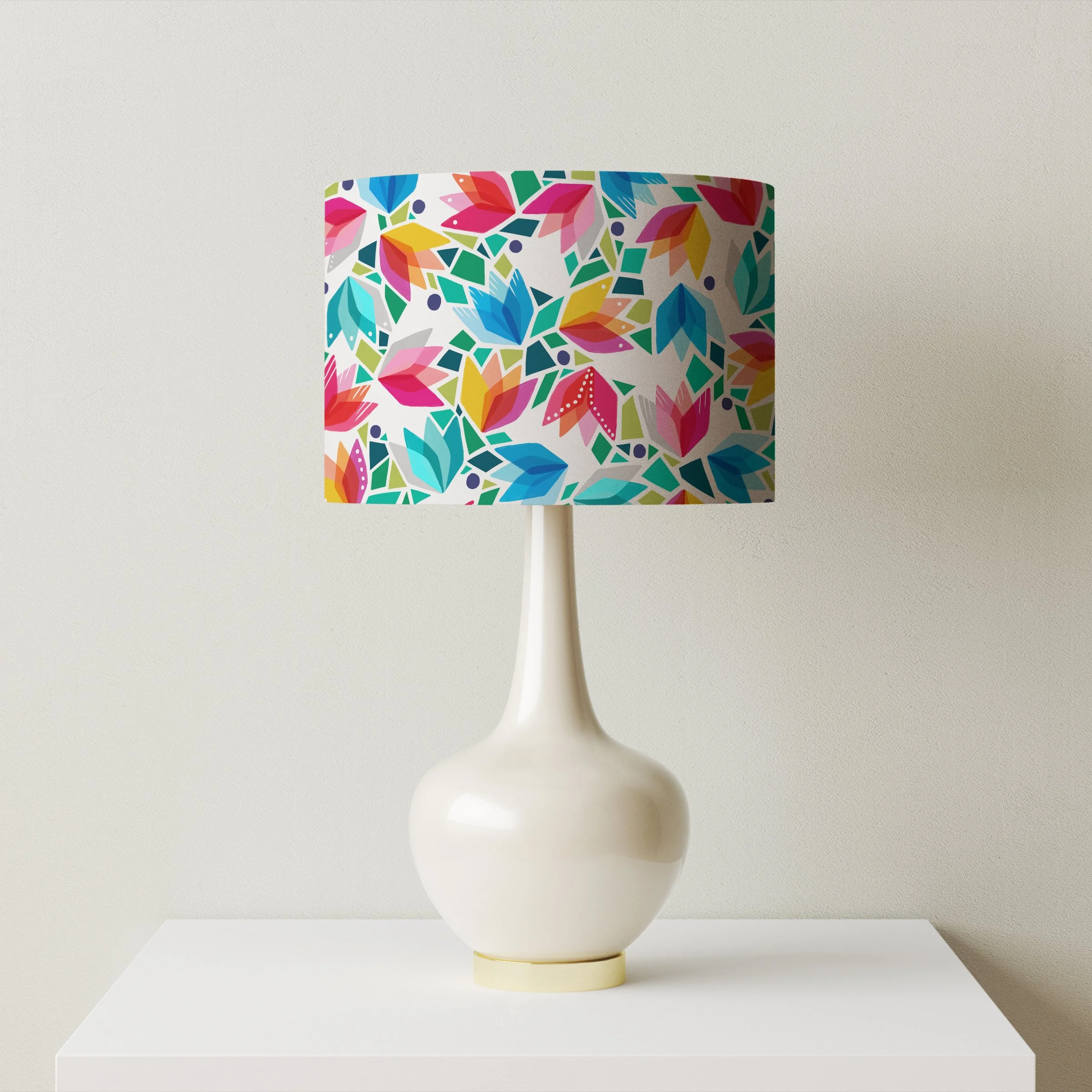 Tulips Lampshade mock-up by Rachel Parker