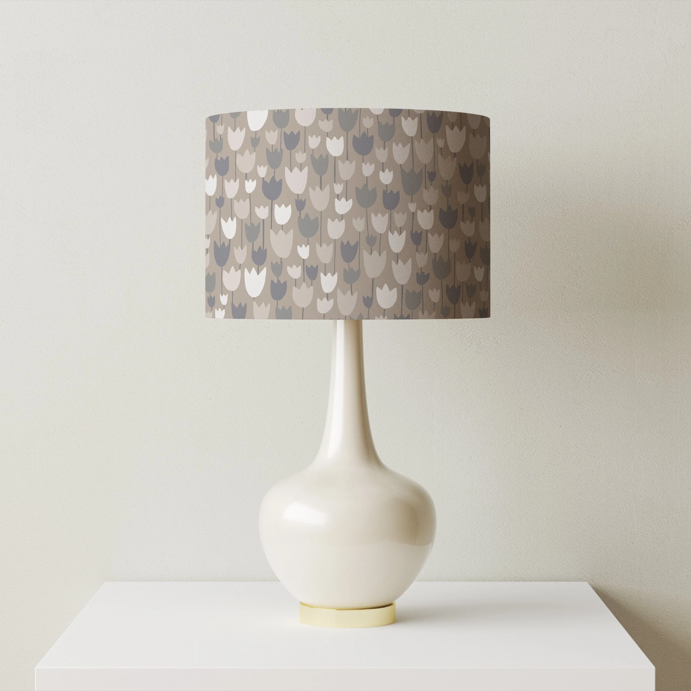 Cashmere Merry Tulips Lampshade by Rachel Parker