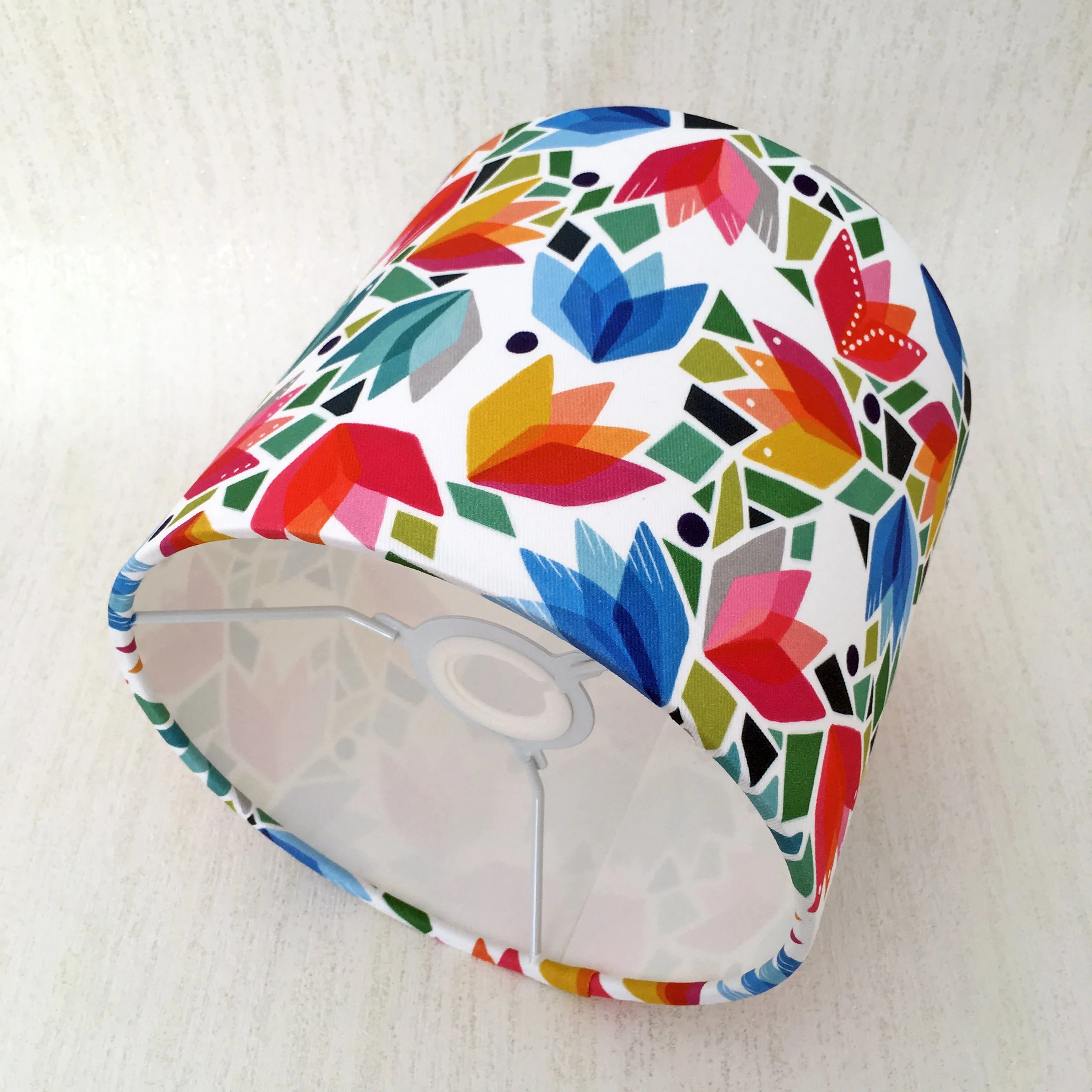 Tulips Lampshade close-up by Rachel Parker