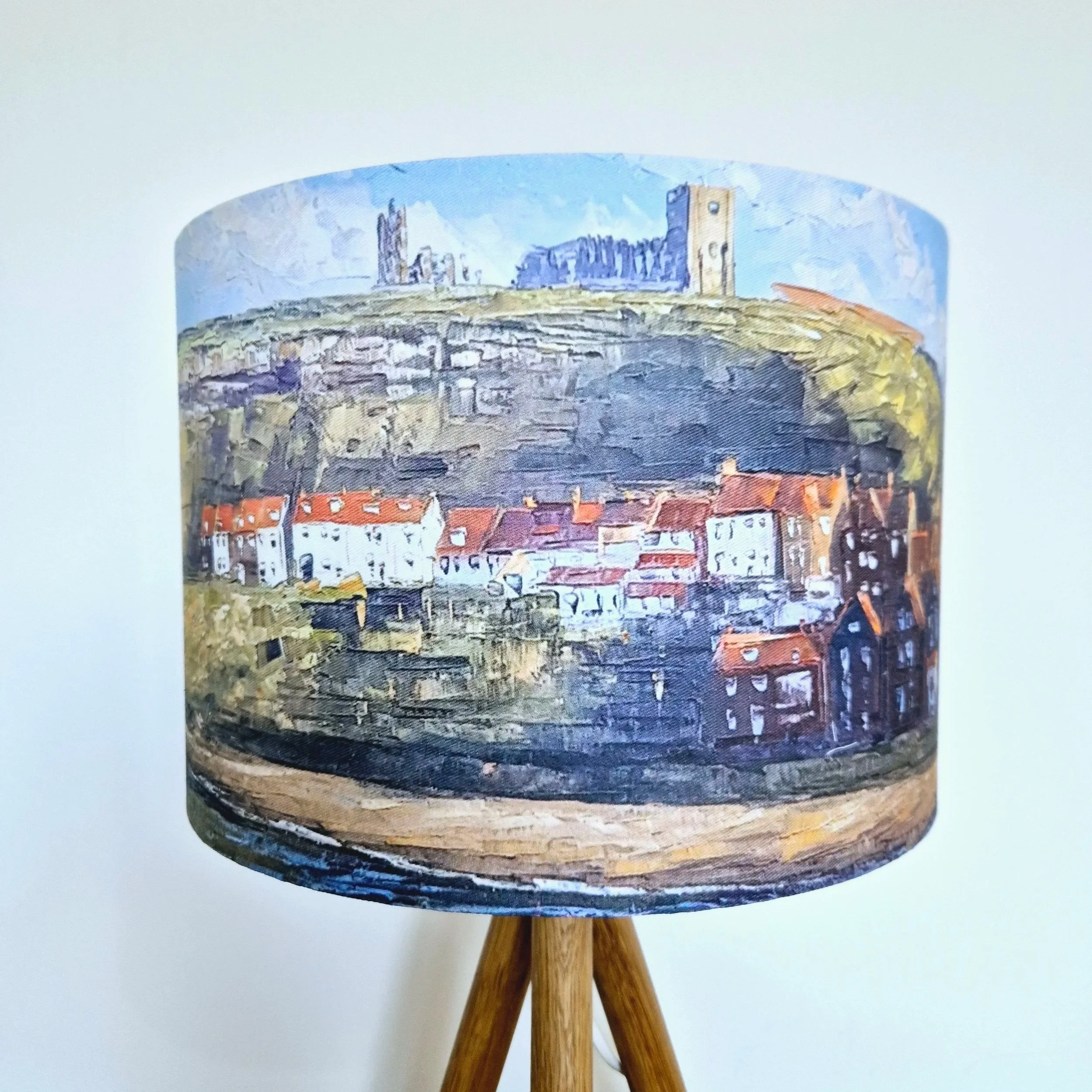 Whitby from the Sea Lampshade close-up by Chris Geall