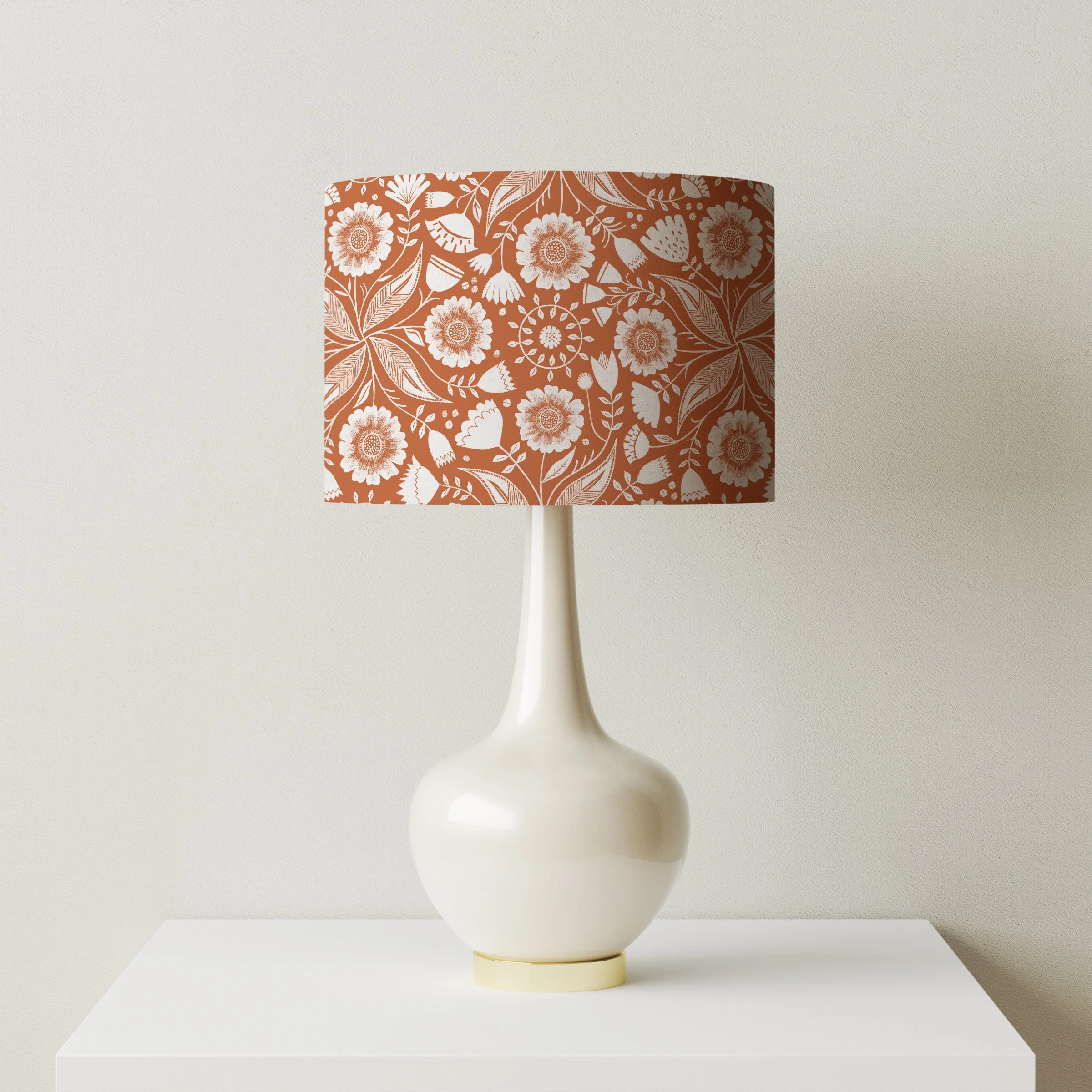 Botanical Rust Lampshade by Rachel Parker (accurate mock-up)
