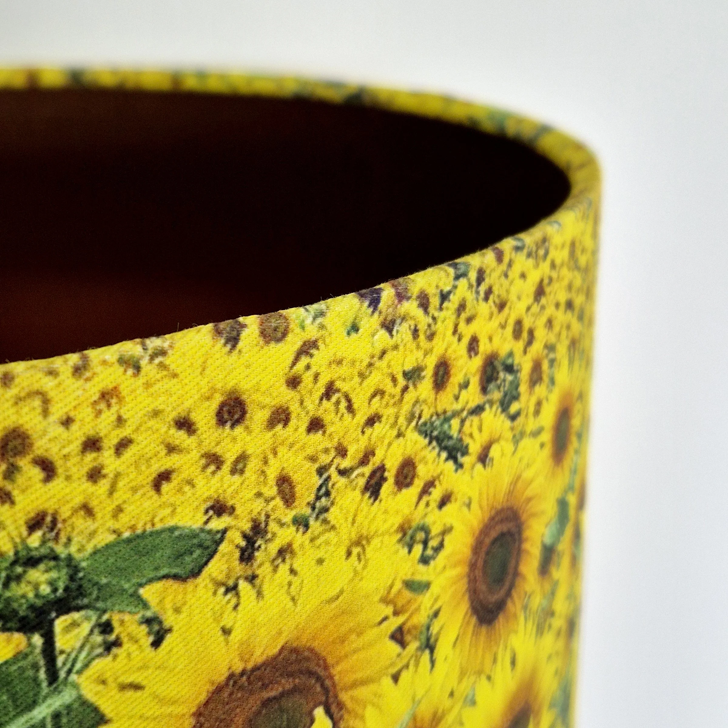 Stokesley Sunflowers Lampshade with Metallic Bronze lining