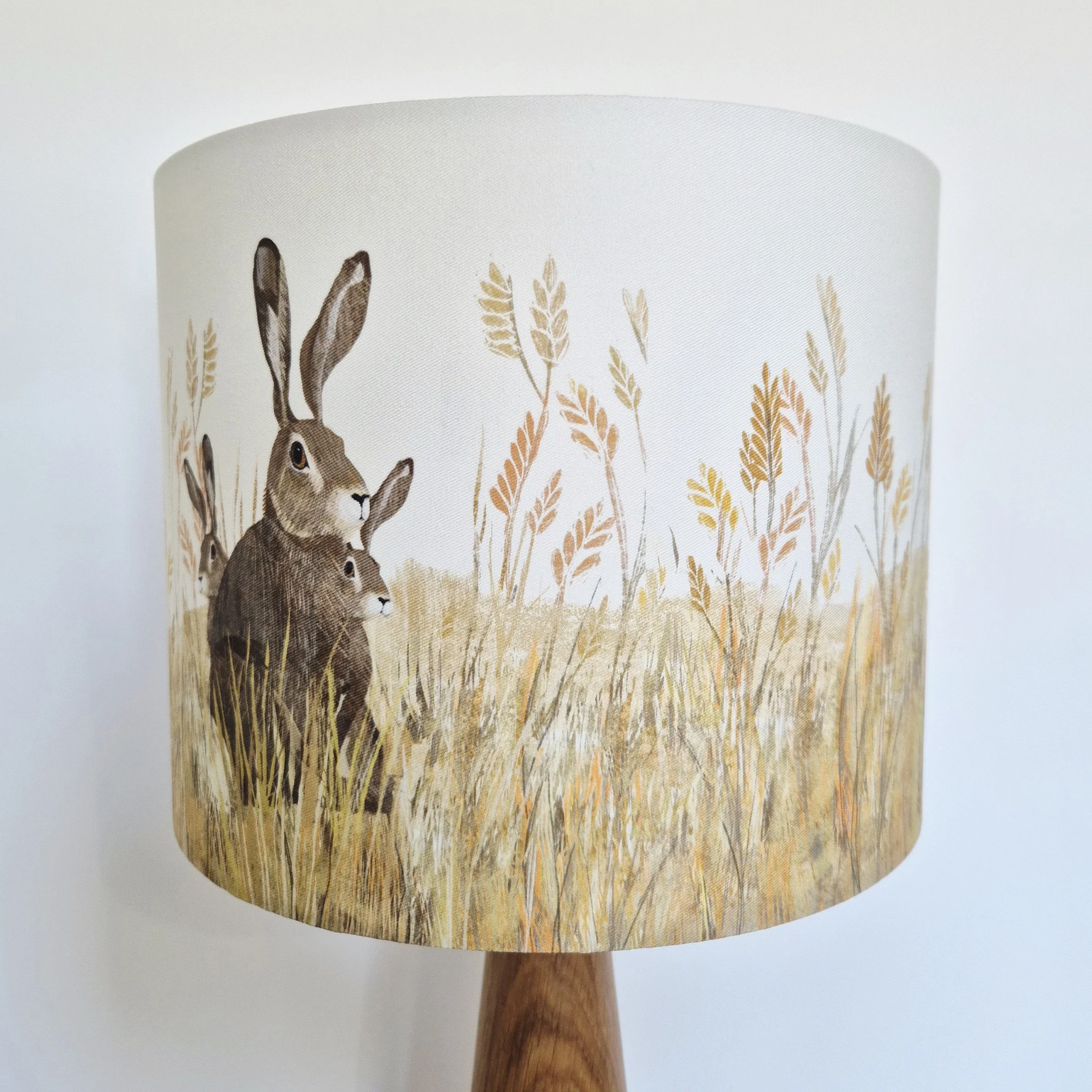 Hares Lampshade by The Hedgerow Artist close up