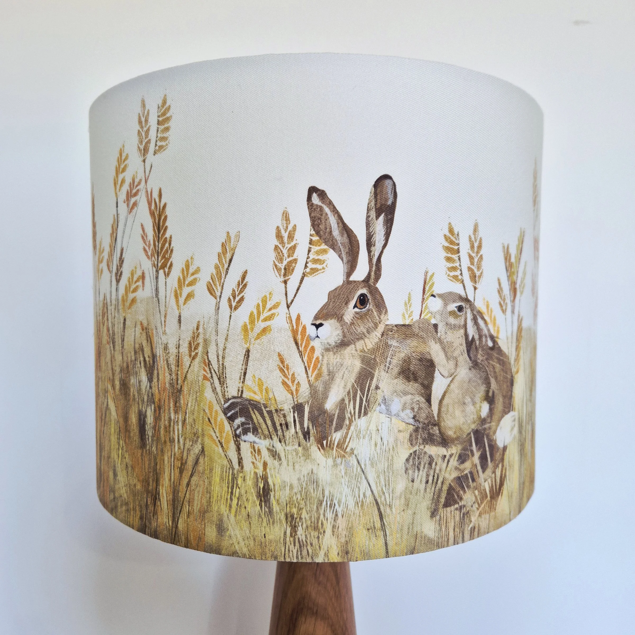 Hares Lampshade by The Hedgerow Artist close up