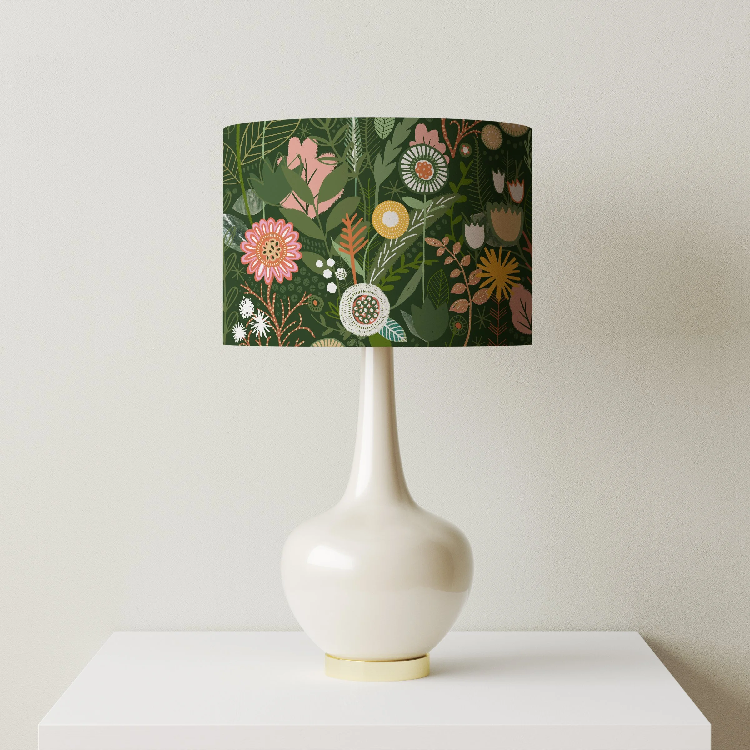 Mary's Garden Lampshade in Forest by Rachel Parker