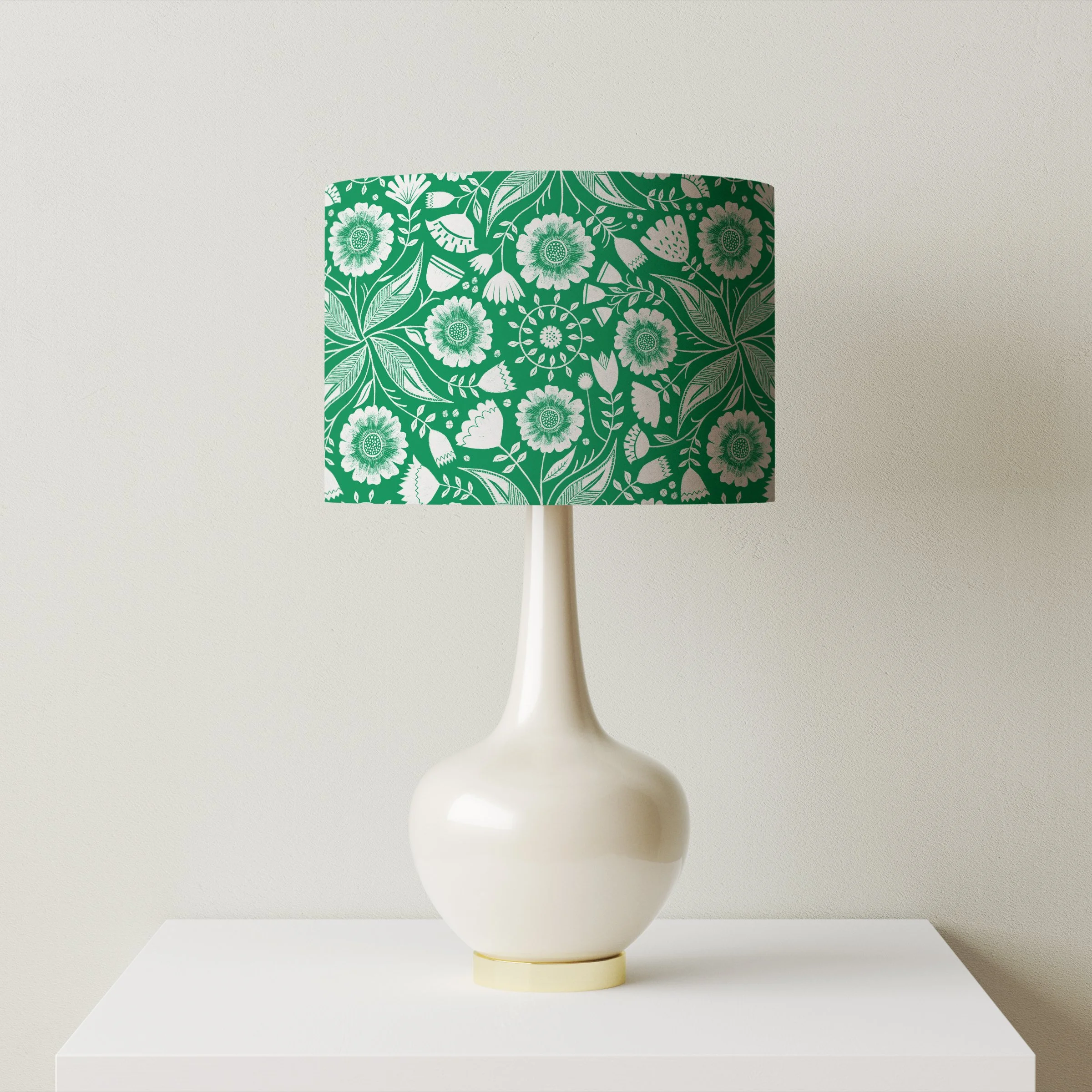 Botanical Blue Lampshade by Rachel Parker (accurate mock-up)