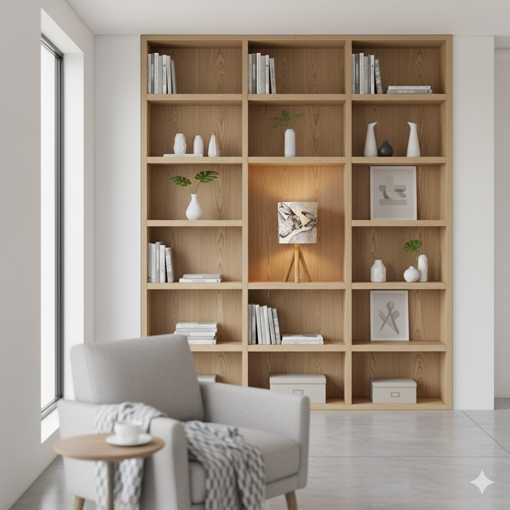 Hare Drove Lampshade by Nuthatch Grey in home setting