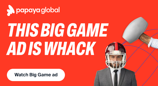 Papaya Global Super Bowl banner