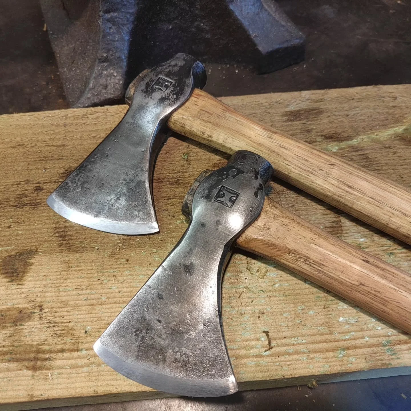 Just added to the online shop at www.middlerowforge.com

The smallest of our current range &quot;The Pioneer&quot;

Hand forged from En9 medium carbon steel and fitted with a 16inch straight hickory handle these axes are supplied razor sharp and read