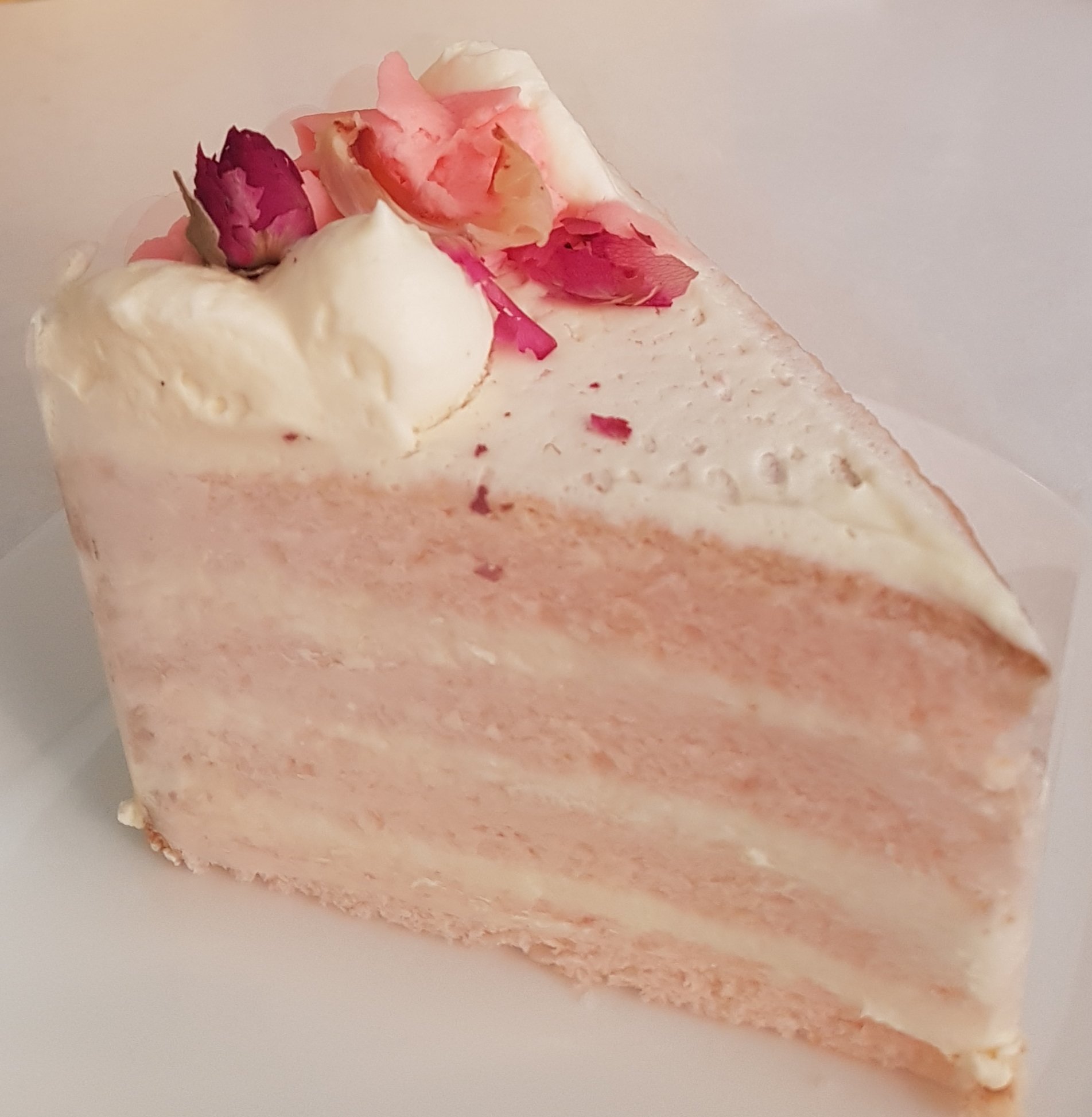 Loving Creations for You Lychee Raspberry Strawberry Rose Chiffon Cake  with Diplomat Cream and Lychee Jelly