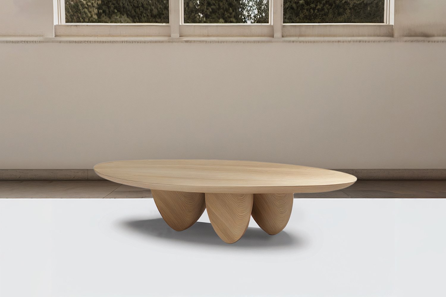 Solid Oak Wood Coffee Table, Fishes Series 4 by NONO — 3.jpg