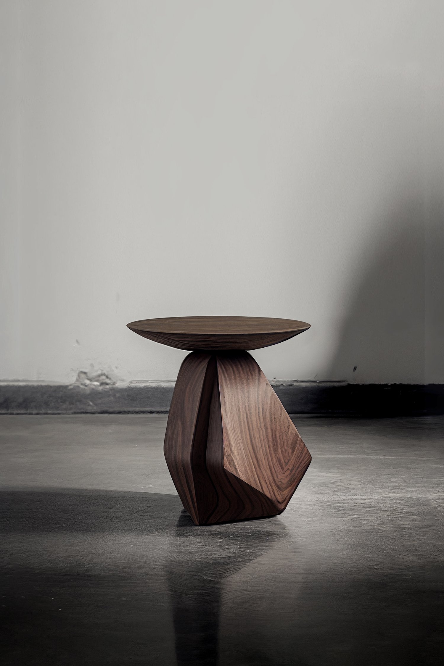 Sculptural Side Table Made of Solid Walnut Wood Solace S7 by Joel Escalona — 2.jpg
