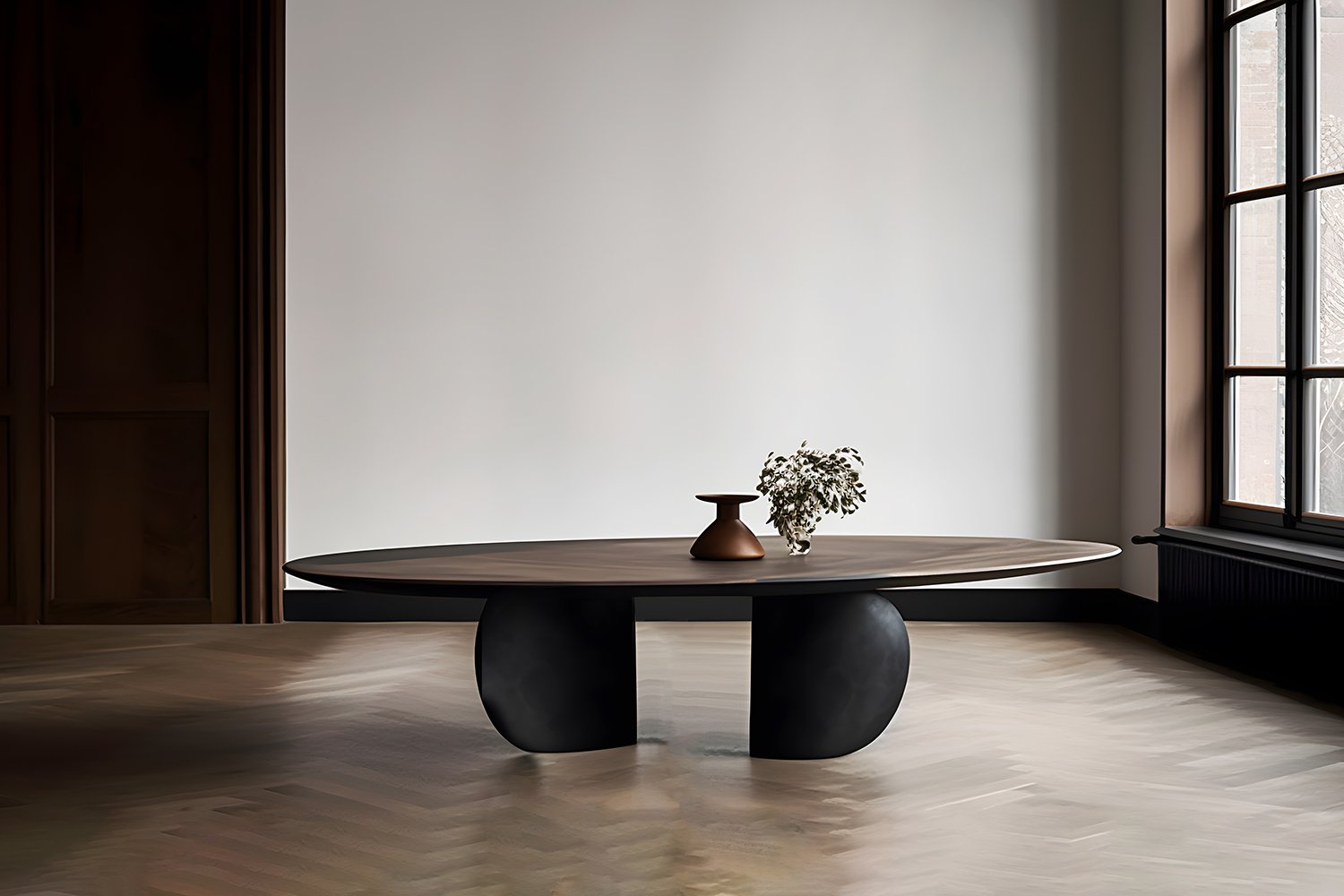 Solid Wood Black Tinted Coffee Table, Fishes Series 10 by Joel Escalona  — 5.jpg