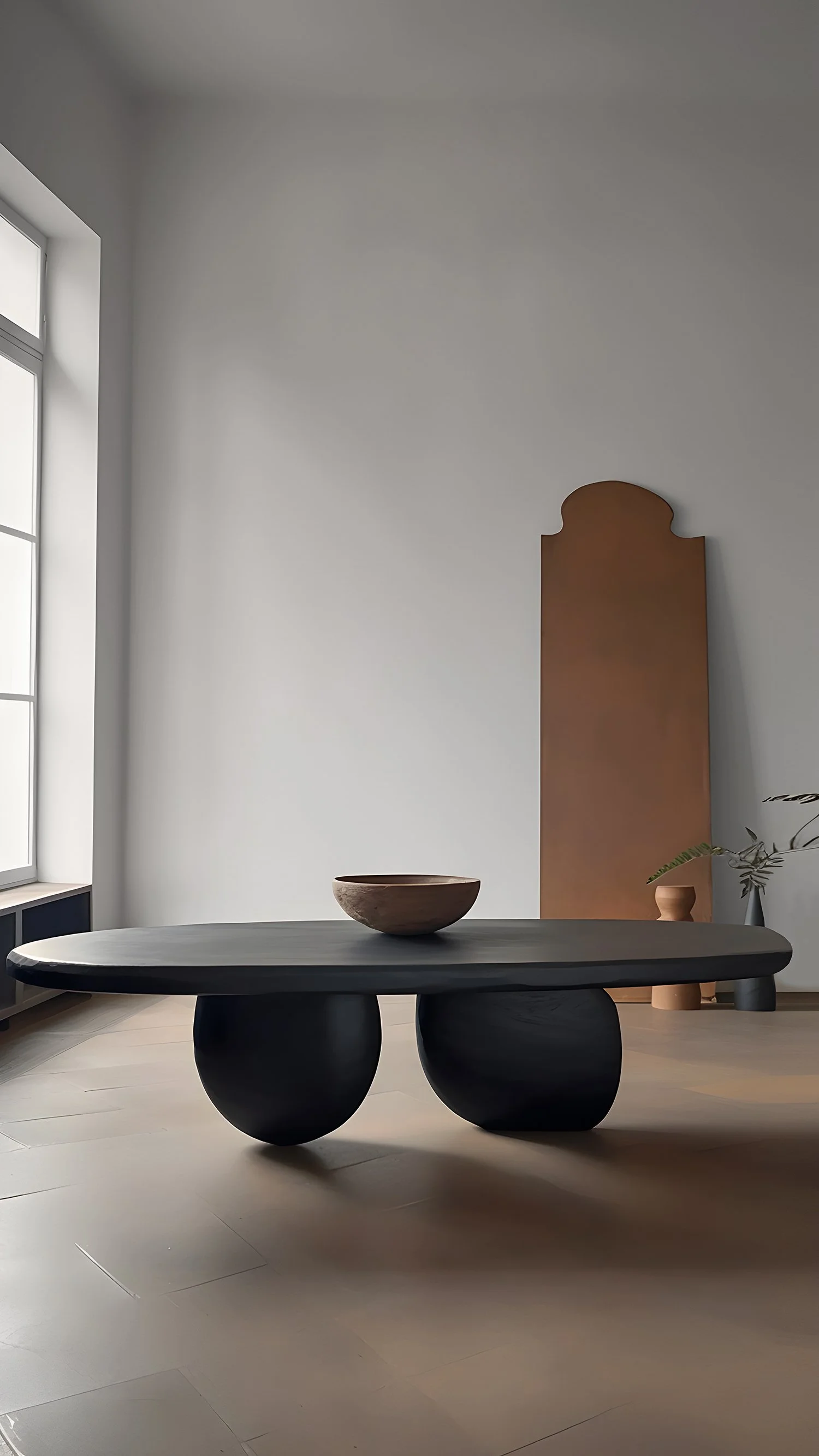 Solid Wood Black Tinted Coffee Table, Fishes Series 13 by Joel Escalona —5.jpg