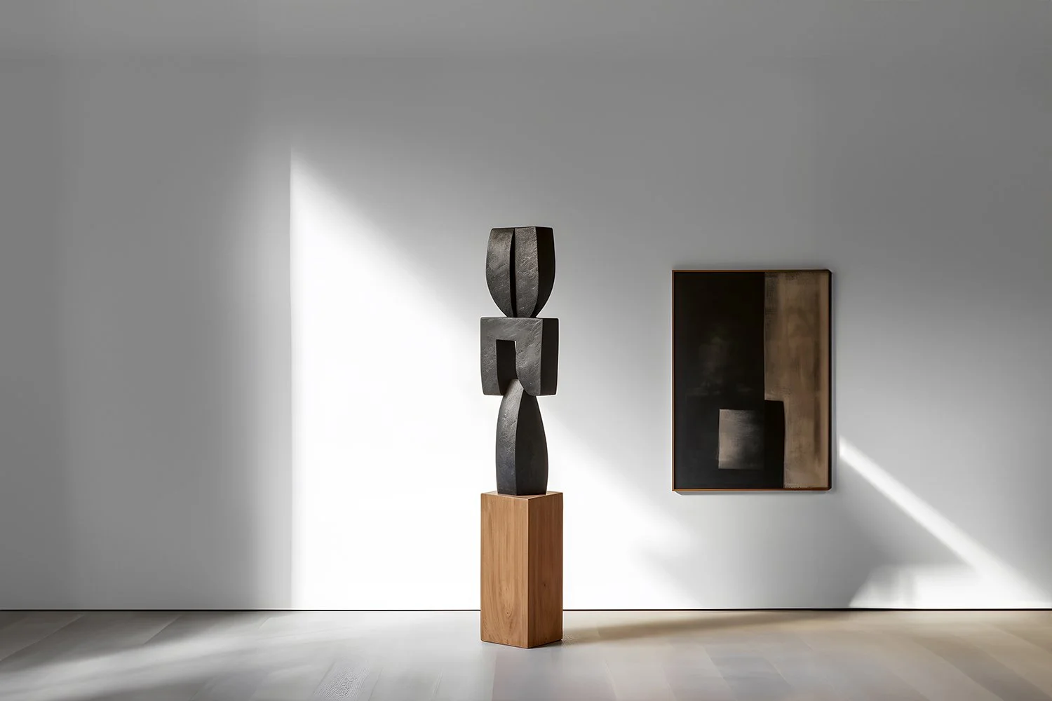Biomorphic Carved Wood Sculpture in the style of Isamu Noguchi, Unseen