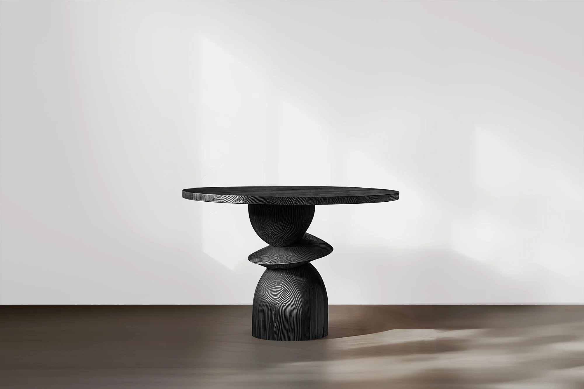 Socle Console Tables, Sleek Design in Black Wood by Joel Escalona No24 - 2.jpg