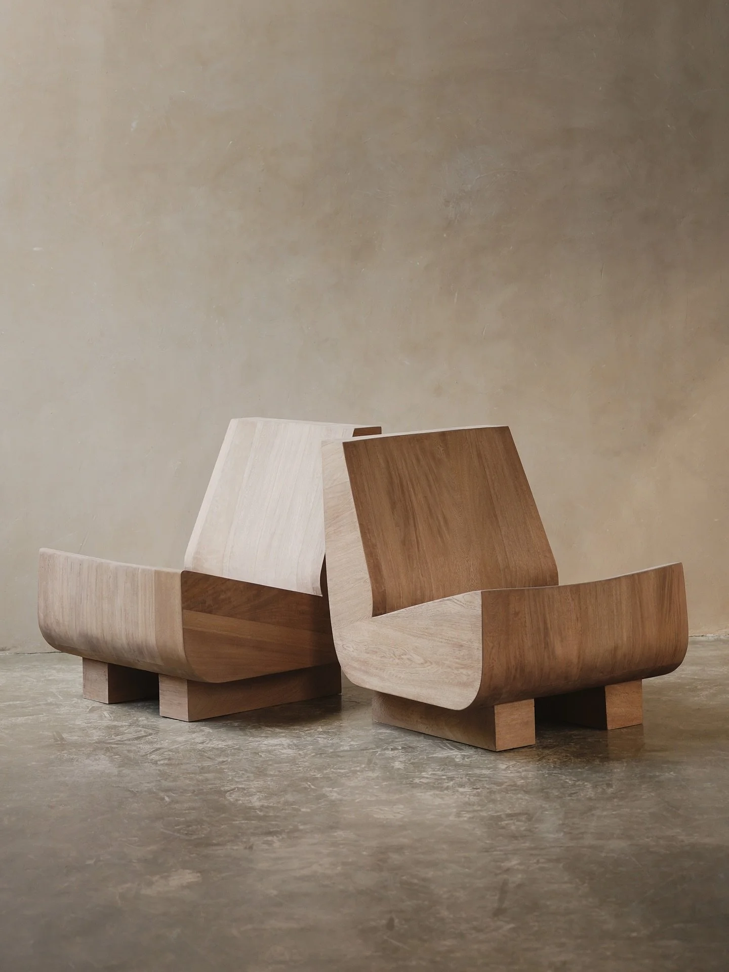 Muted chairs: Solid, serene, softly architectural presence 

#chair #armchair #loungechair #seatingdesign #craftedseating