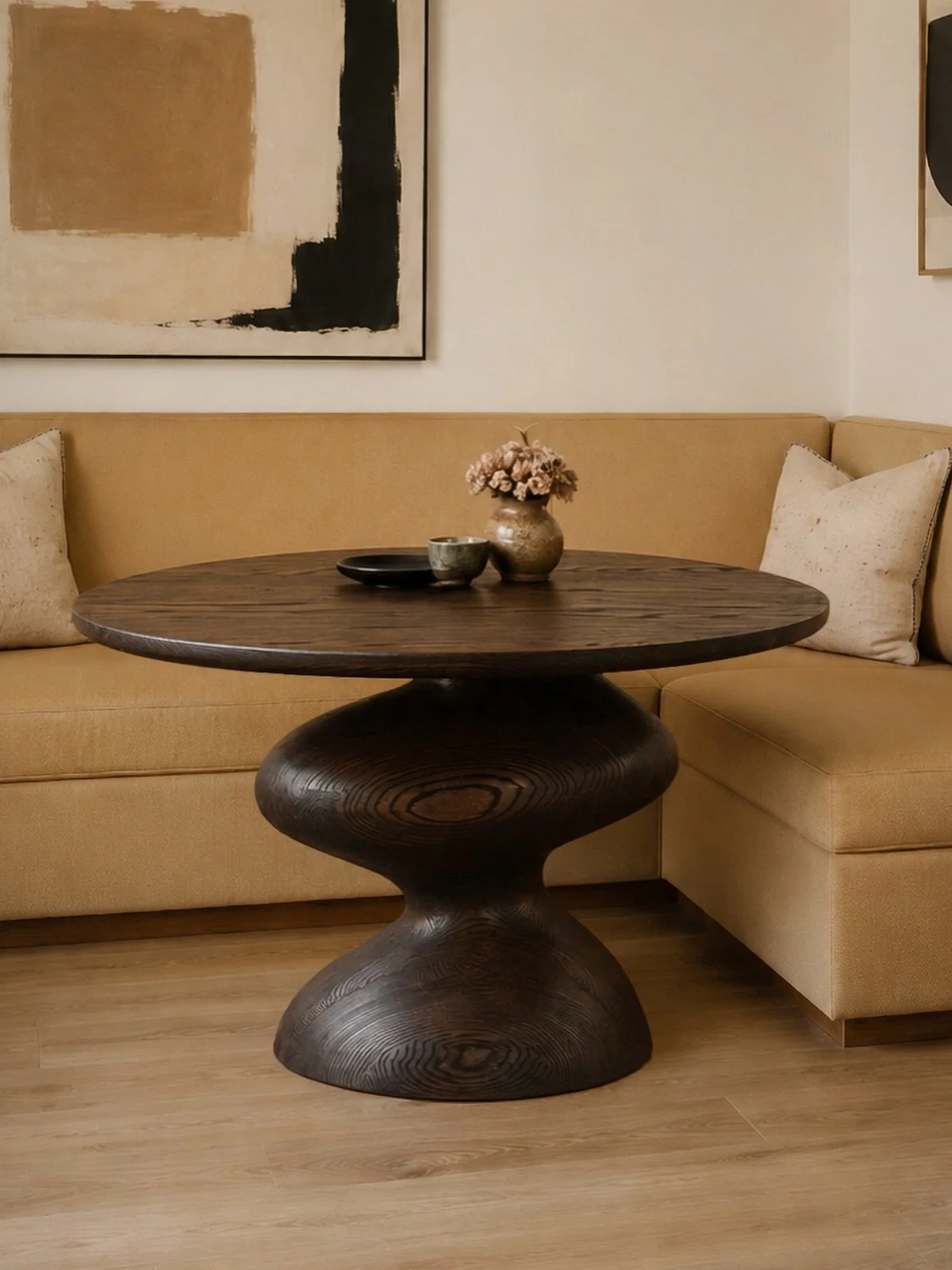 I see every table as a pedestal. In a gallery, a pedestal holds something valuable.

At home, a dining table or coffee table does the same. It holds meals, gatherings, everyday life.

You put your life on a table. So why should I treat one with less 