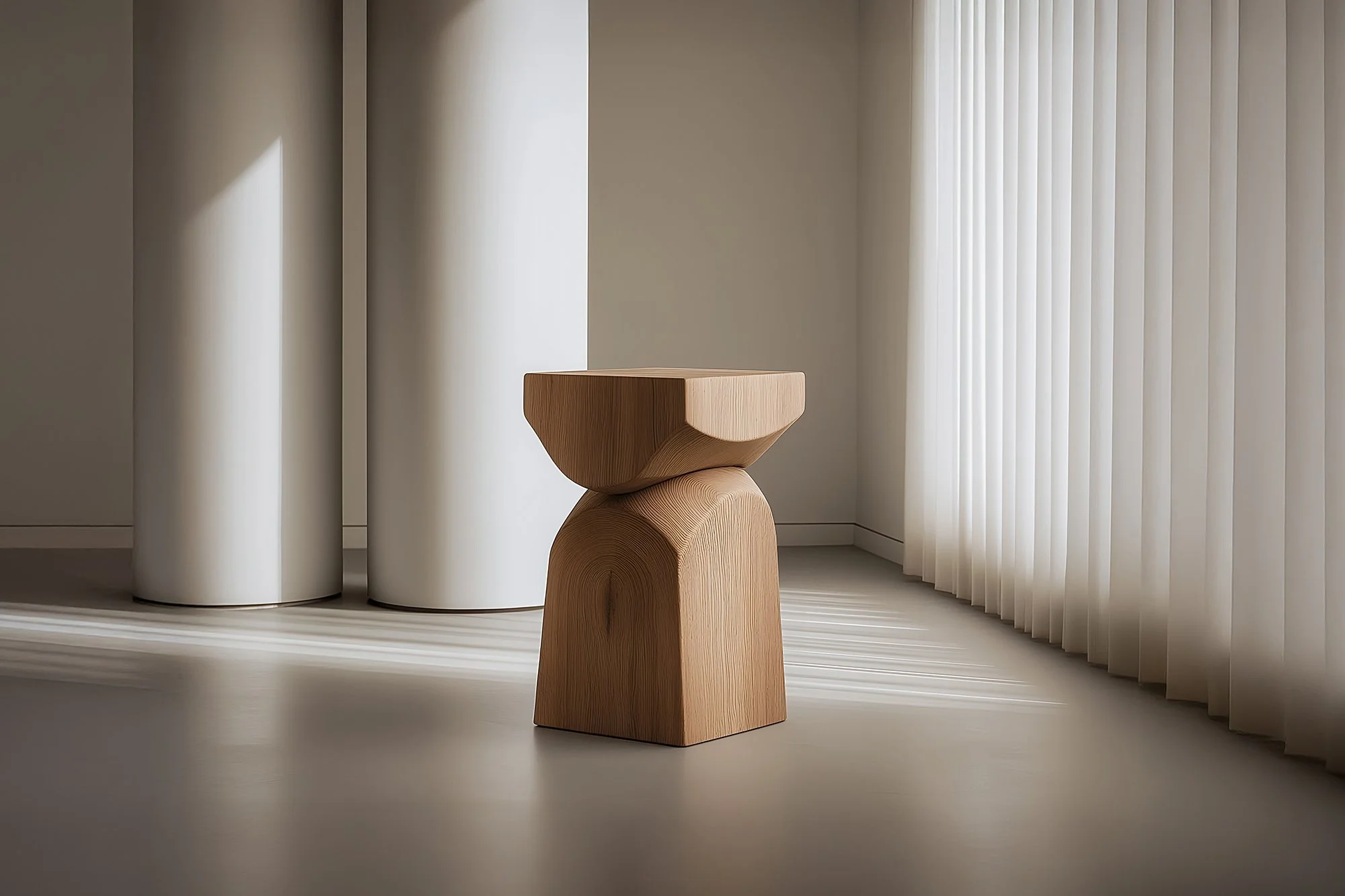 Wooden Side Table Socle No116, Minimal Interior Design by Joel Escalona — 2.jpg