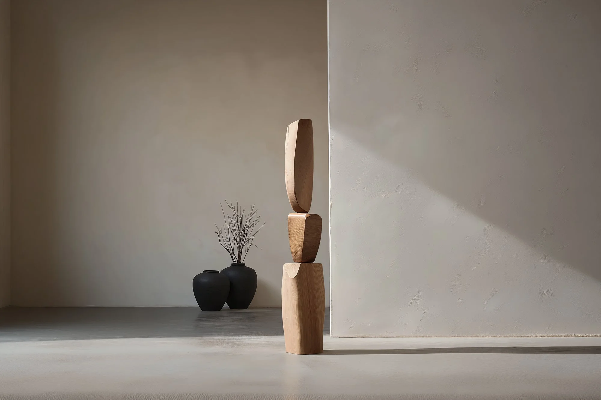 Still Stand No149 Modern Abstract Standing Sculpture in Oak Wood — 3.jpg
